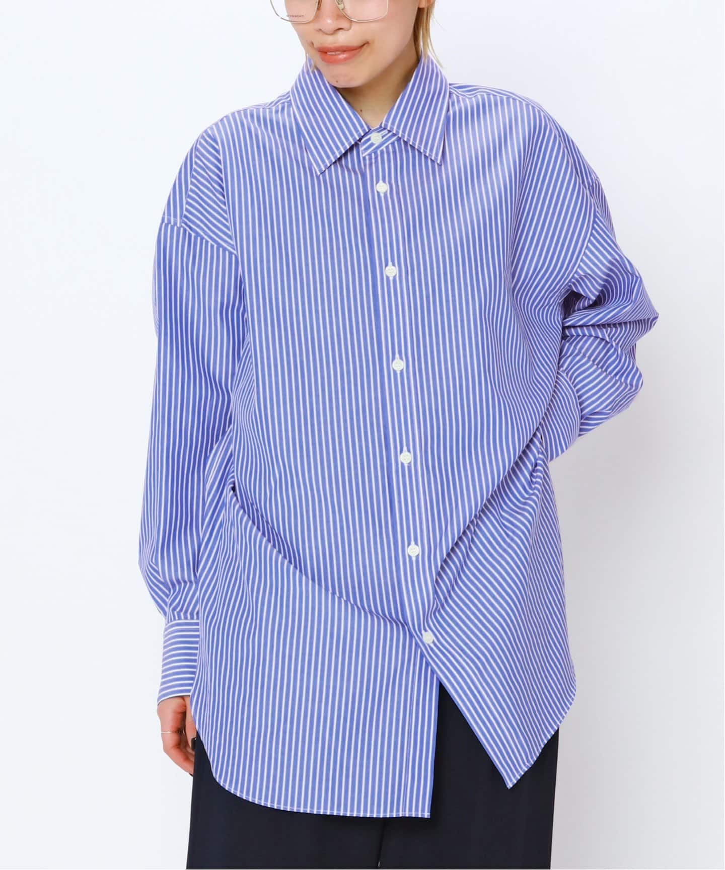 ブルーストライプシャツ（シャツ／ブラウス）｜AP STUDIO（エーピー