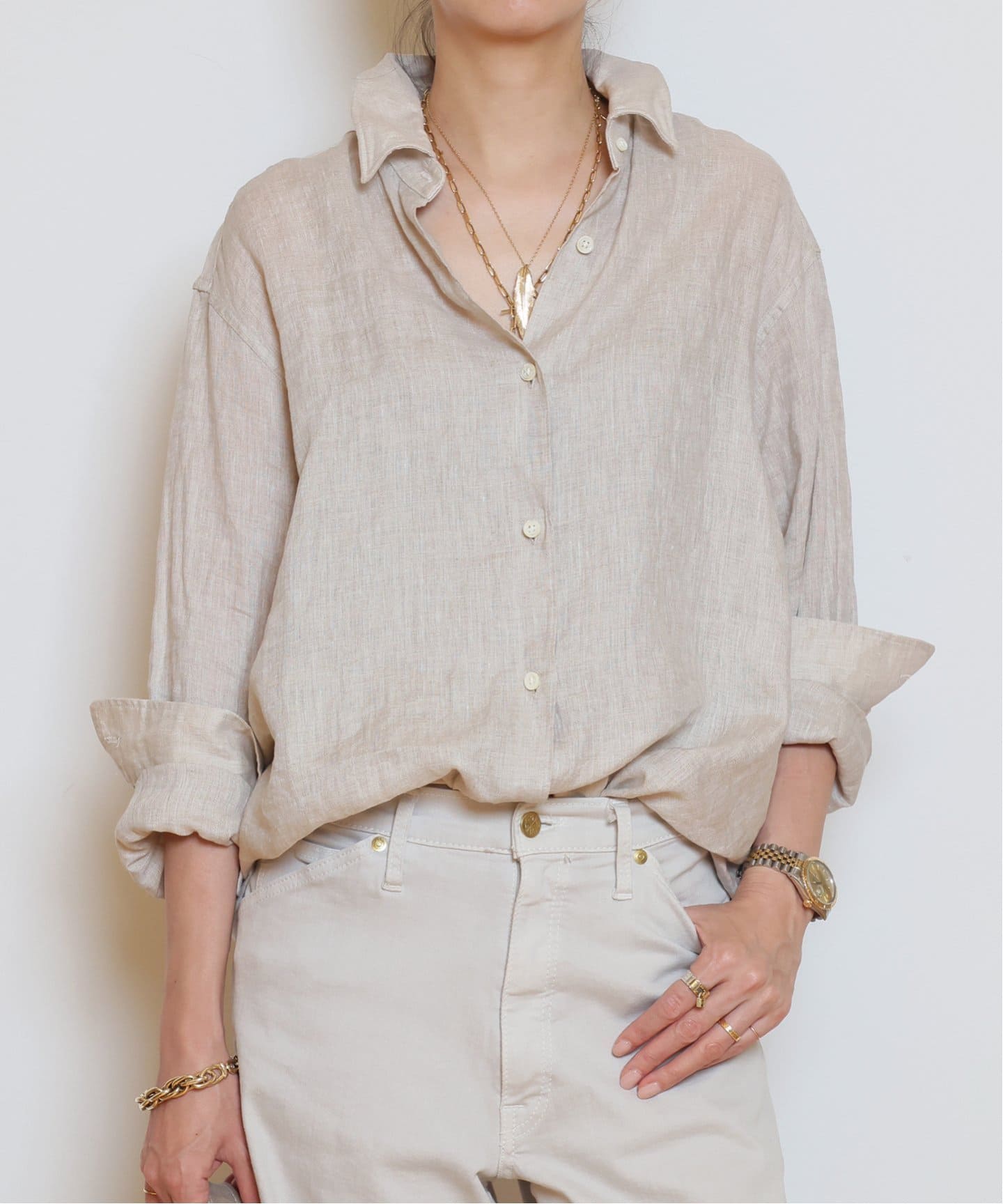 LINEN WASH CACHE シャツ（シャツ／ブラウス）｜MUSE de Deuxieme