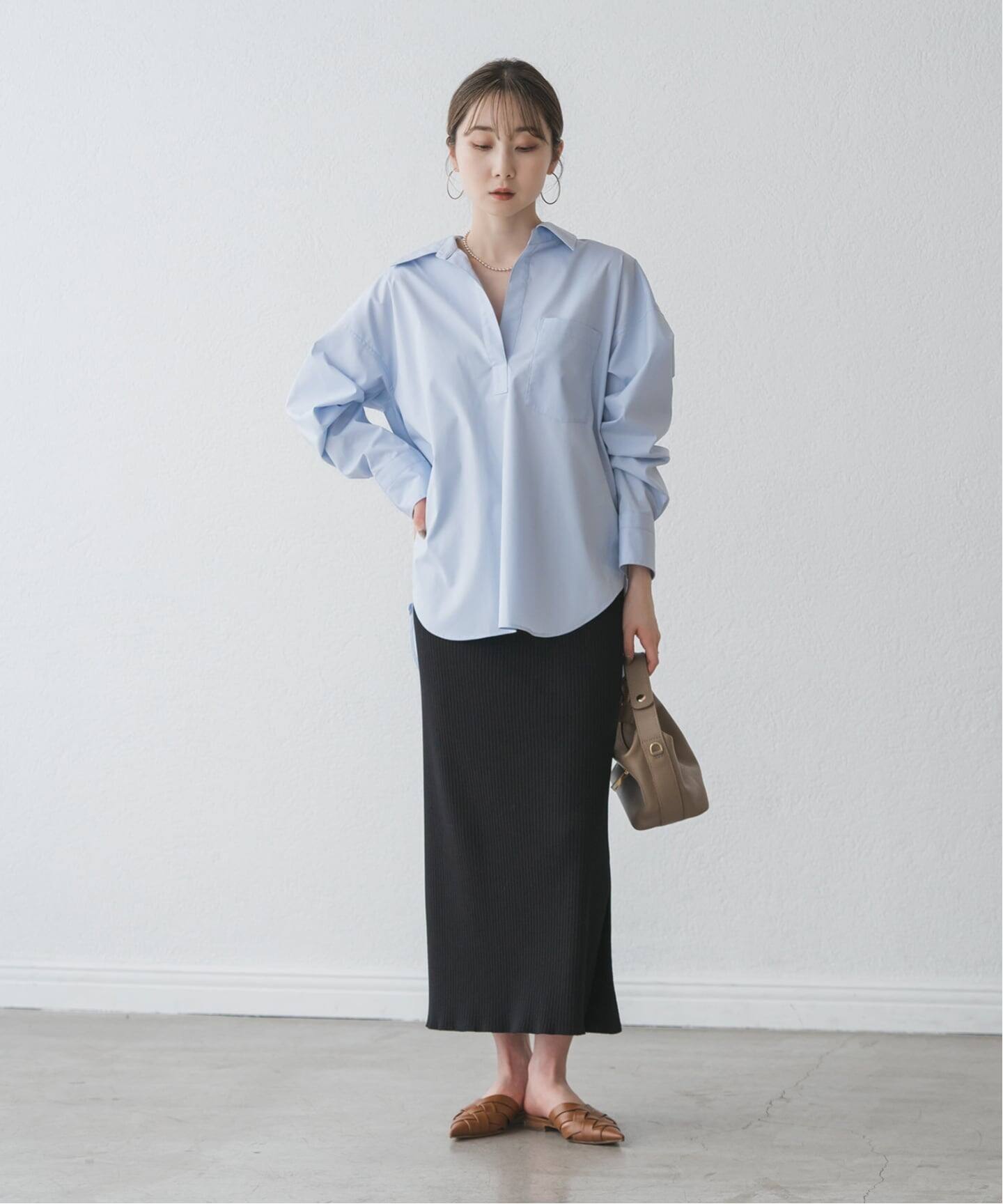 イージーケアコットンスキッパーシャツ（シャツ／ブラウス）｜NOBLE