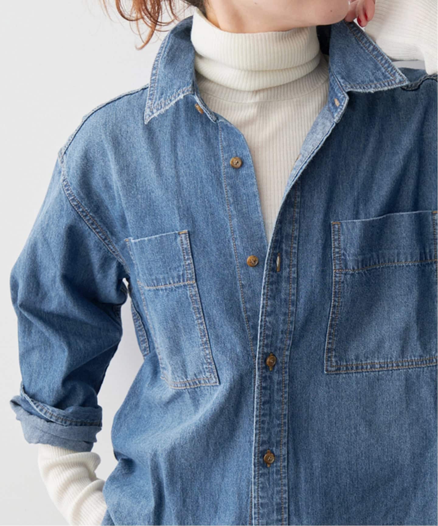 追加》ライトオンスデニムシャツ（シャツ／ブラウス）｜Spick and Span