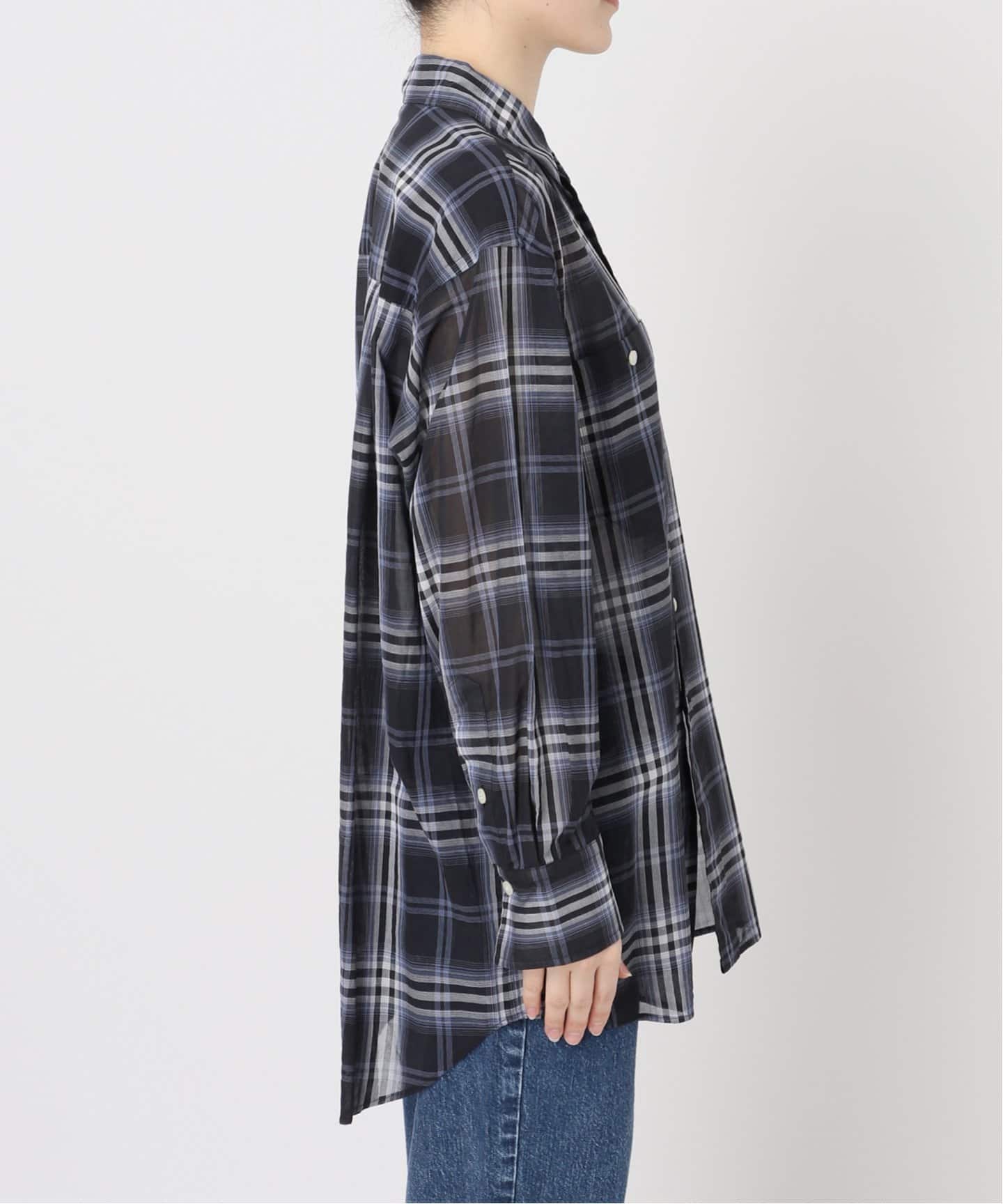 追加》コットンボイルチェックシャツ（シャツ／ブラウス）｜Spick and