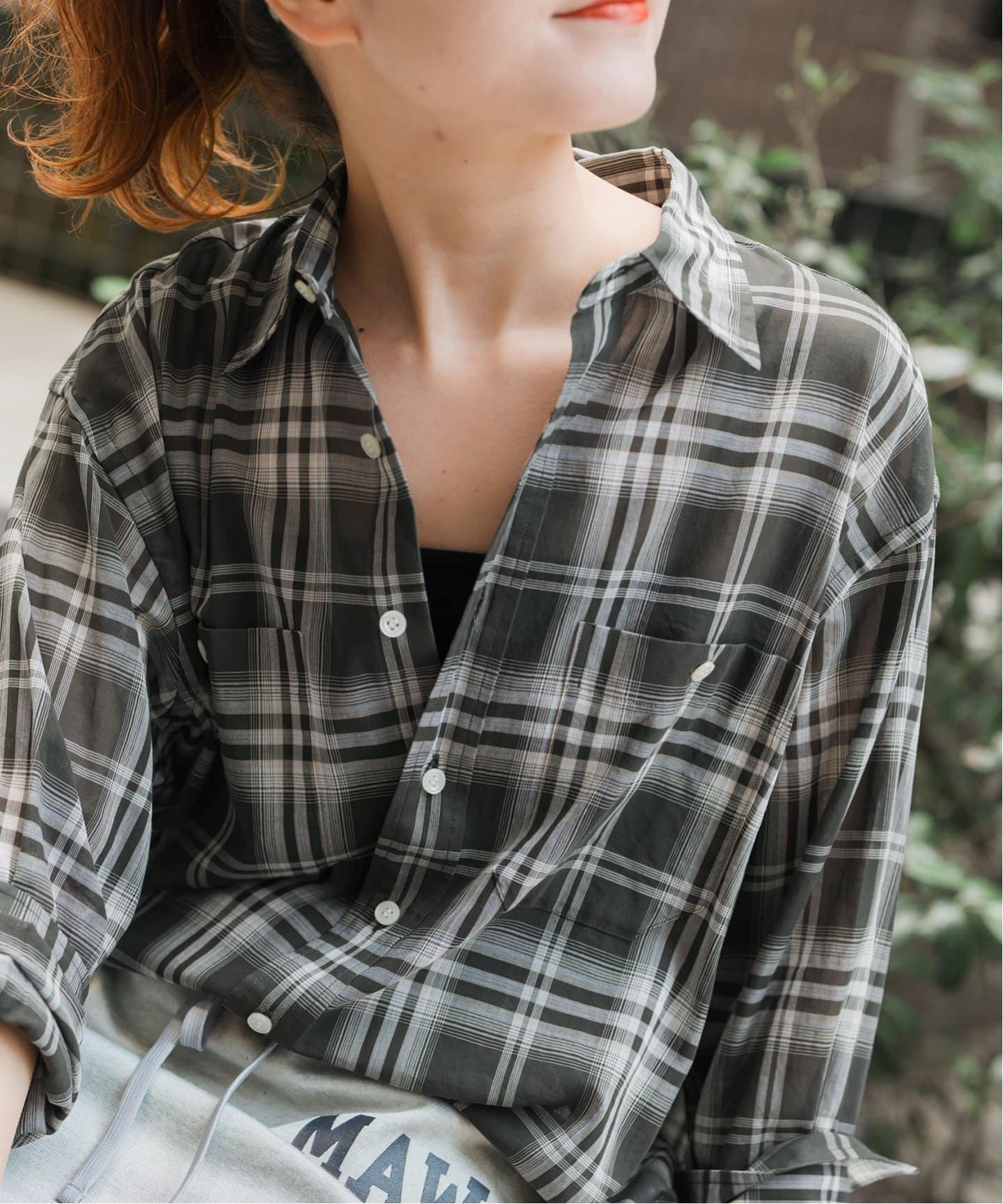 追加》コットンボイルチェックシャツ（シャツ／ブラウス）｜Spick and