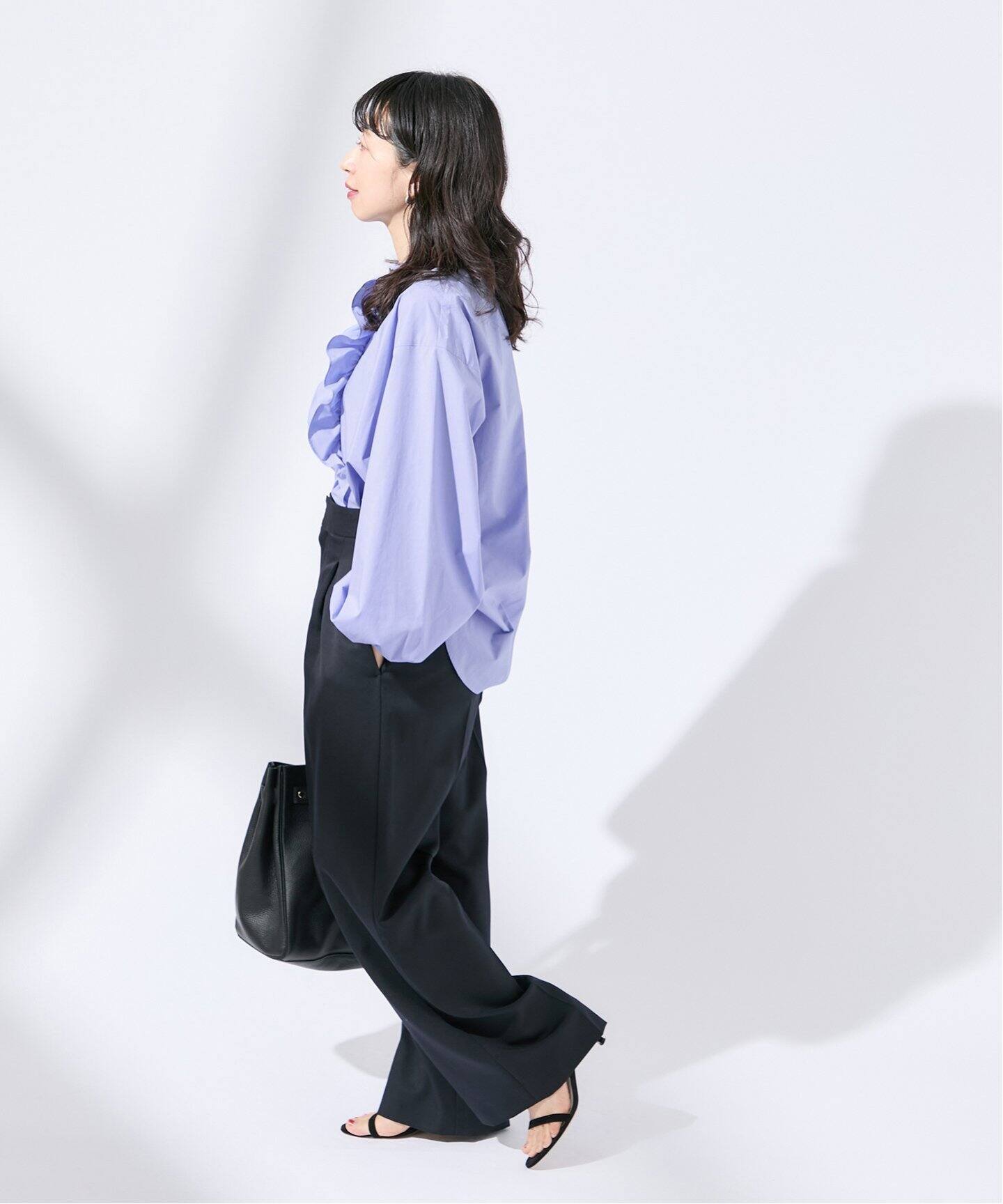 追加》スタンドカラーフリルシャツ（シャツ／ブラウス）｜JOURNAL