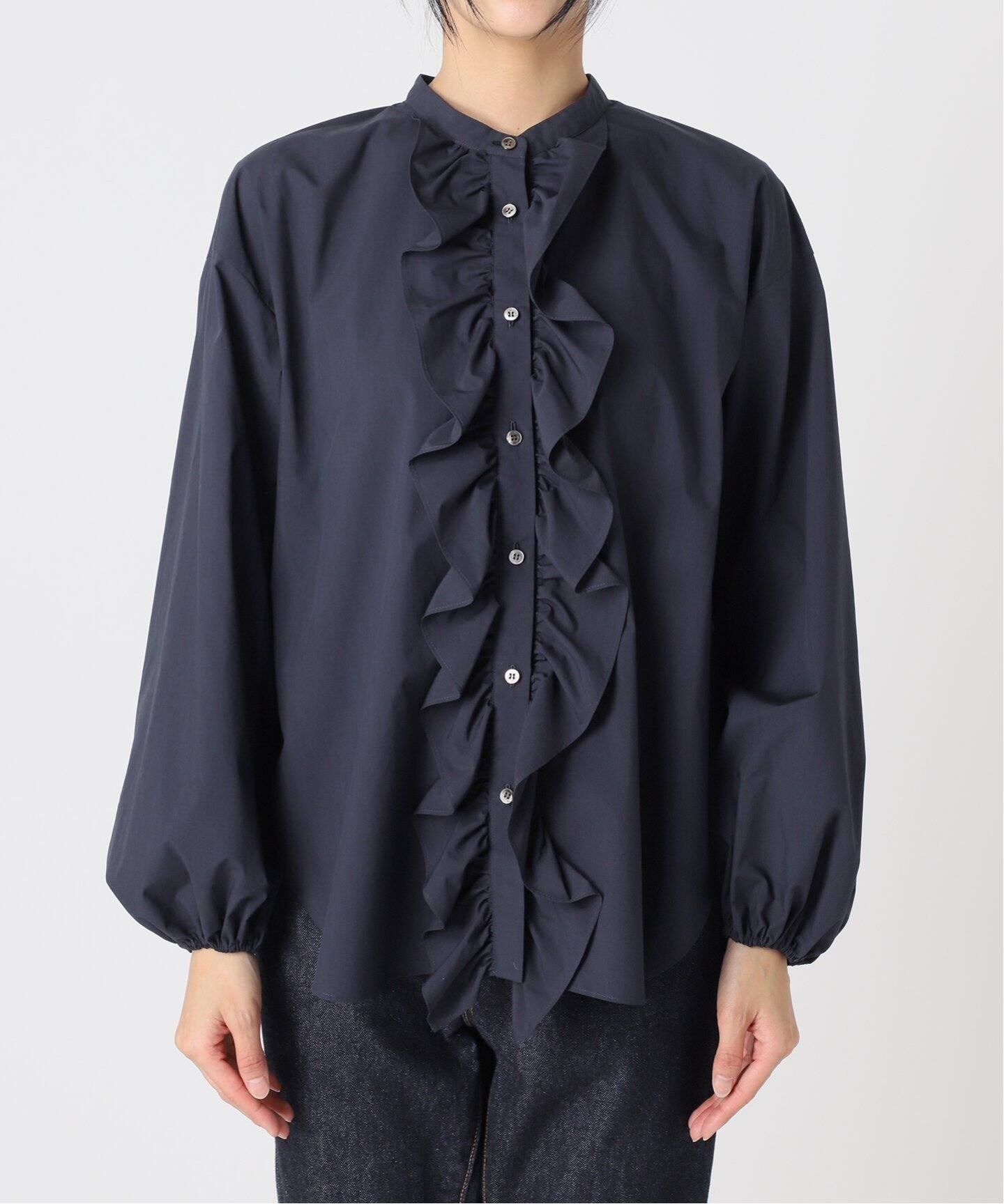 追加》スタンドカラーフリルシャツ（シャツ／ブラウス）｜JOURNAL