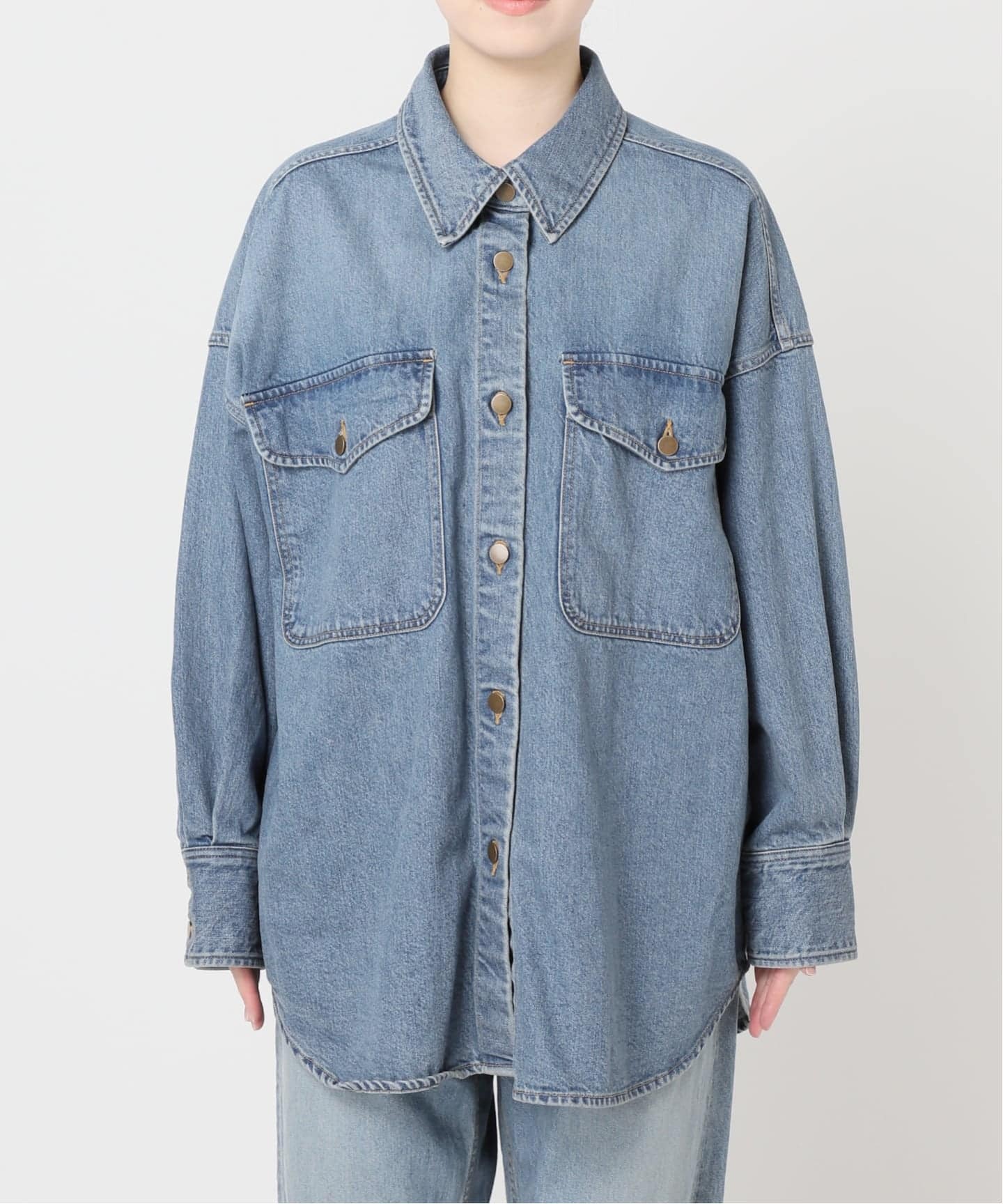 オーバーサイズデニムシャツ（シャツ／ブラウス）｜JOURNAL STANDARD L