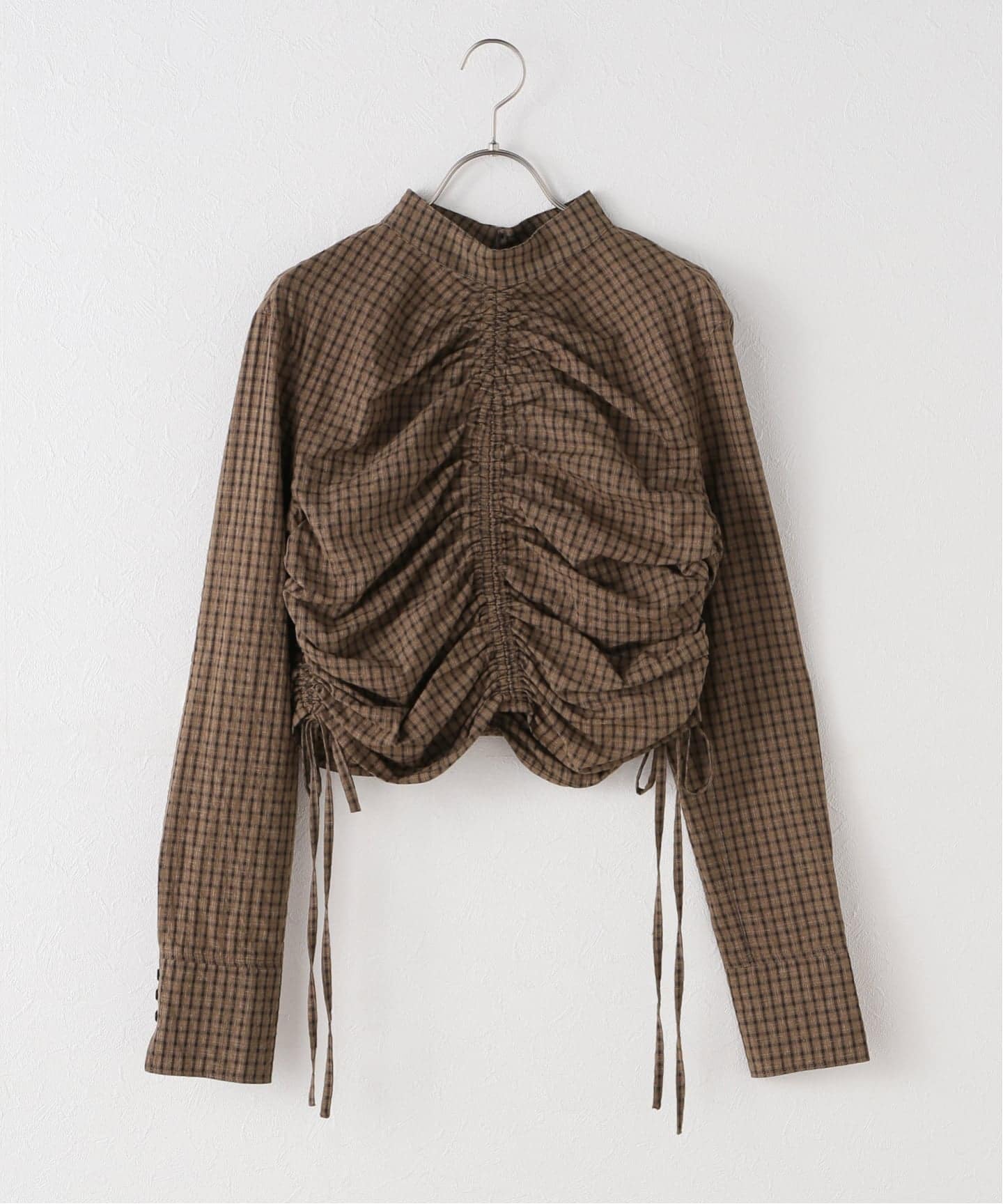 TODAYFUL/トゥデイフル】 Checkgather Compact Blouse（シャツ