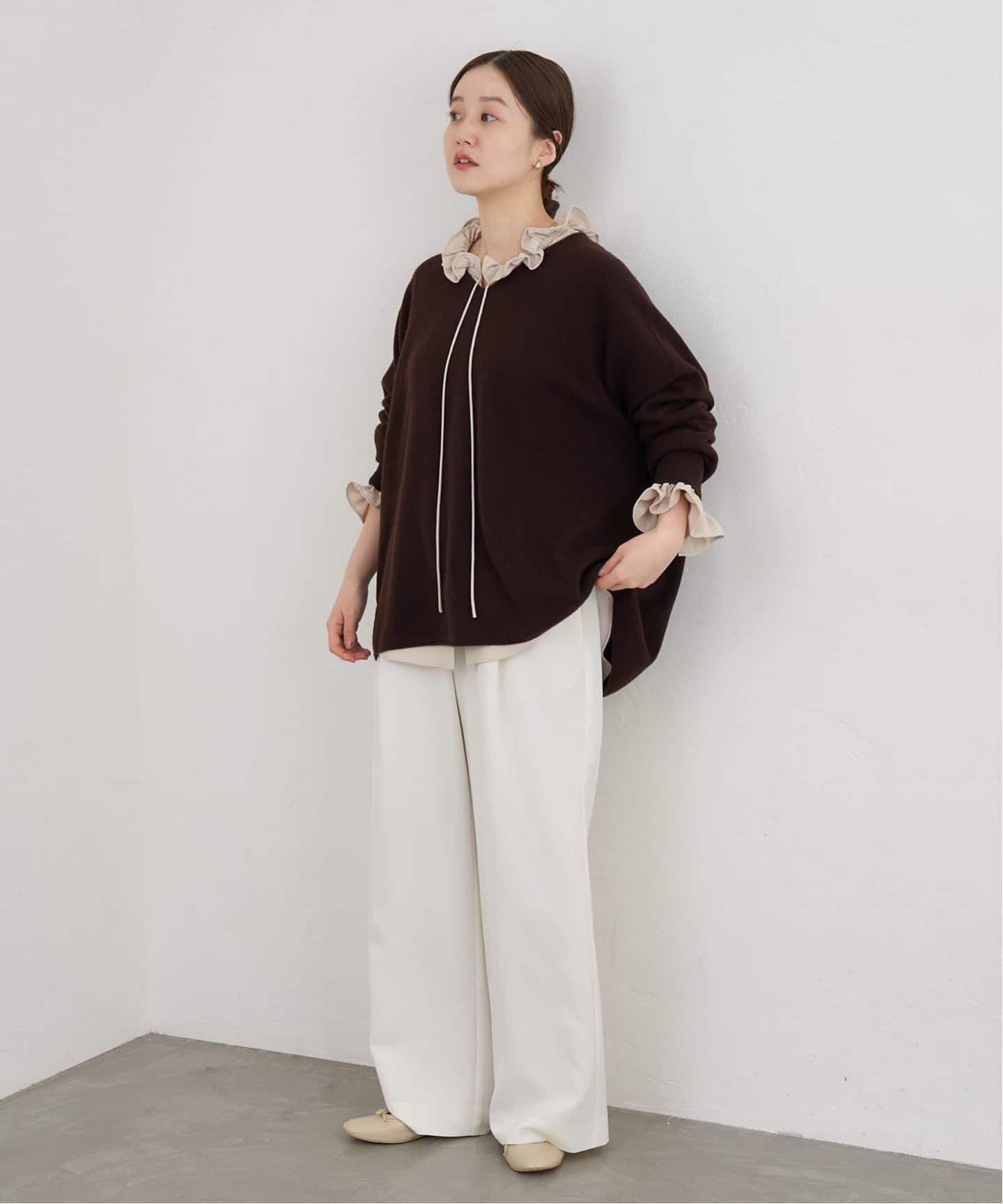 襟フリルブラウス（シャツ／ブラウス）｜IENA（イエナ）の通販