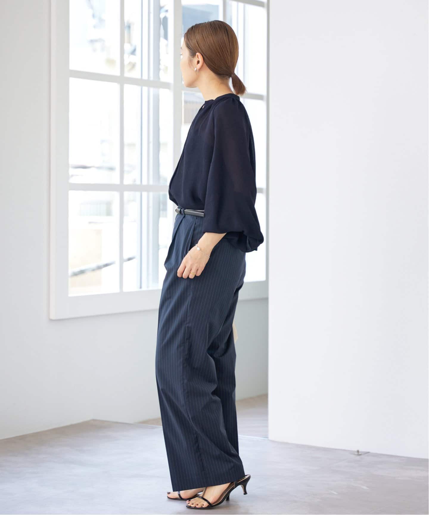 シアージョーゼット ギャザーブラウス（シャツ／ブラウス）｜IENA