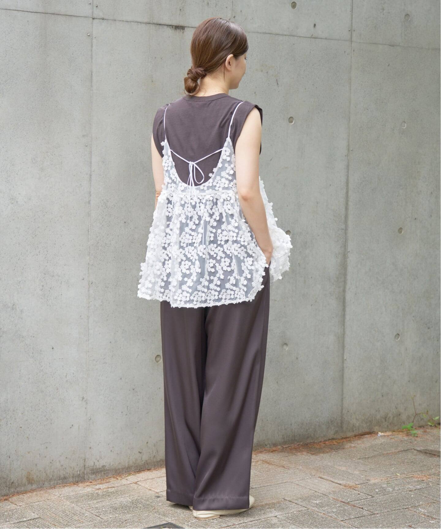 WEB限定/追加2》フラワーエンブロイダリー キャミソール（キャミソール