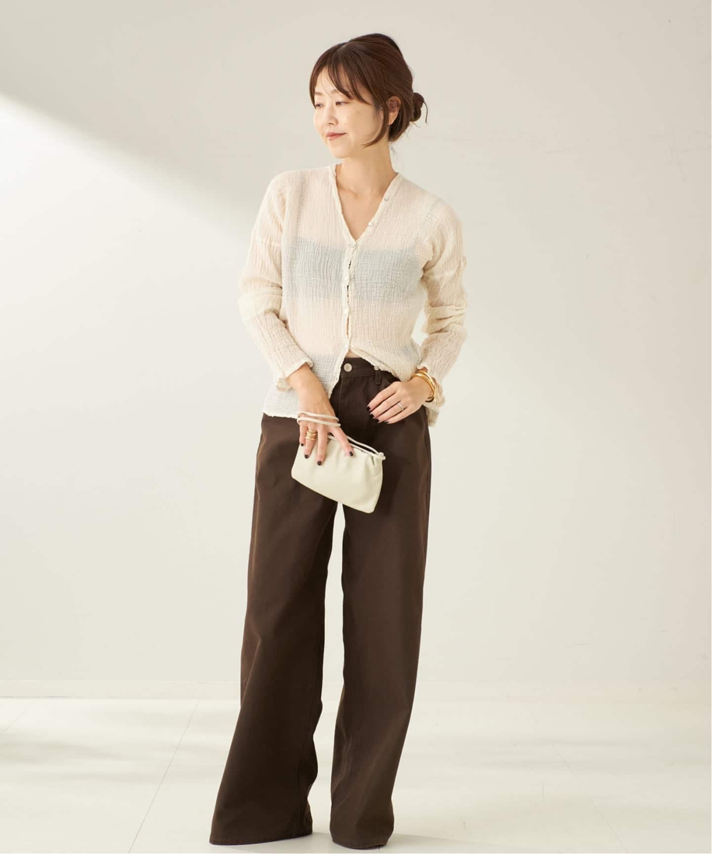 LES ATELIERS FRANCAIS DE CONFECTION 別注 BTN VN ブラウス（シャツ