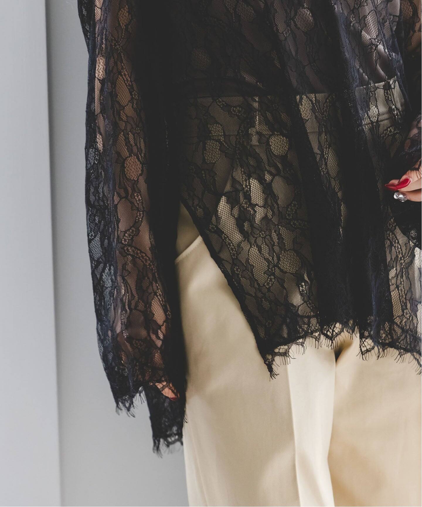 追加》サラサシアーレースブラウス（シャツ／ブラウス）｜NOBLE