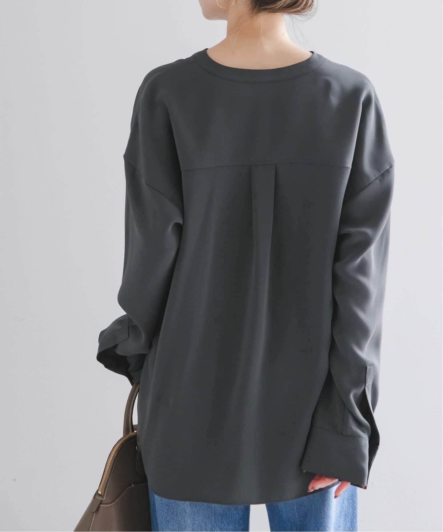 追加・WEB限定カラー》ワークディテールドレープシャツ（シャツ