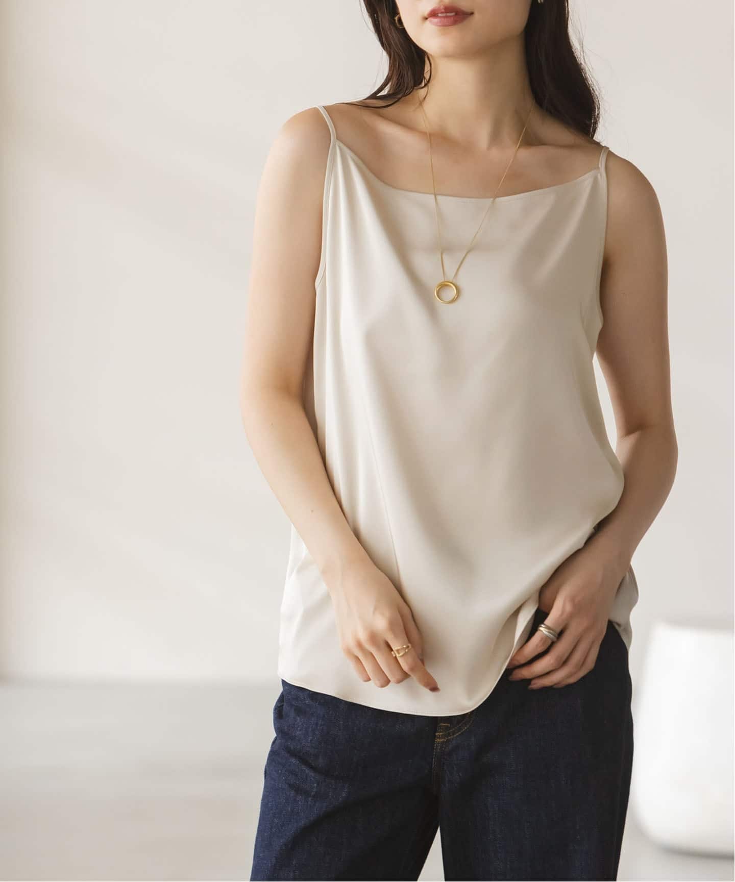 洗える】メルティサテン2WAYキャミ（キャミソール）｜NOBLE（ノーブル