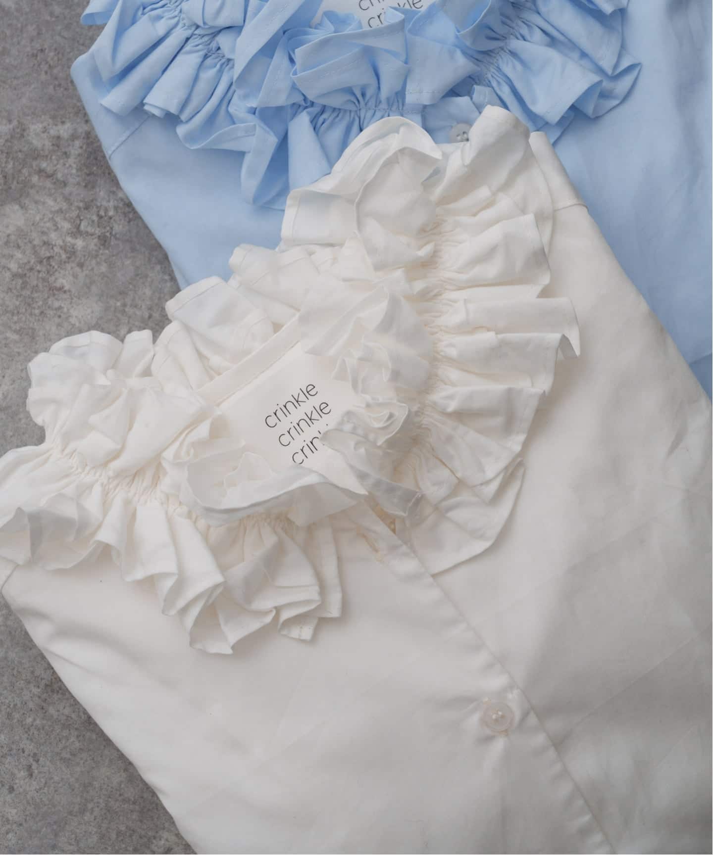 crinkle crinkle crinkle 別注frill coller shirts*（シャツ／ブラウス
