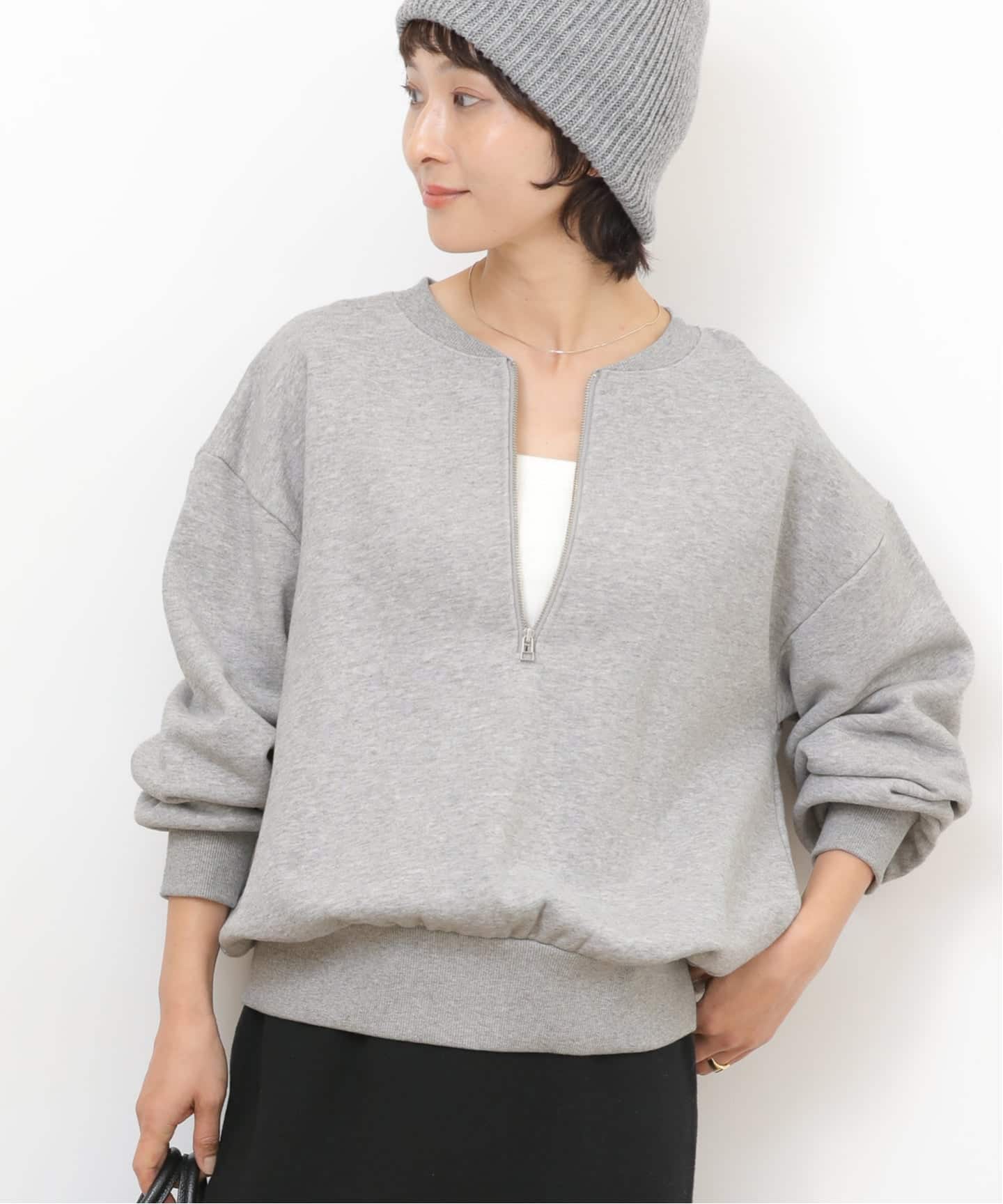 WEB限定》ハーフジップノーカラースウェット（スウェット）｜JOURNAL