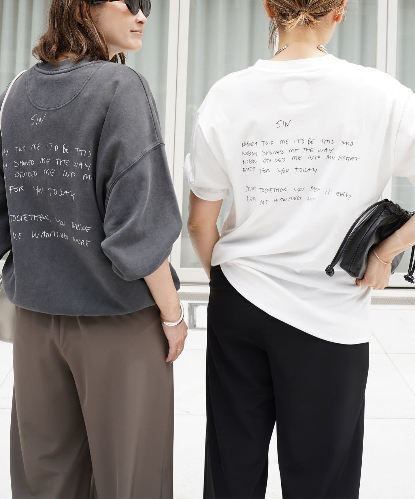 ANINE BING/アニン ビン】JACI SWEATSHIRT LYRICS（スウェット