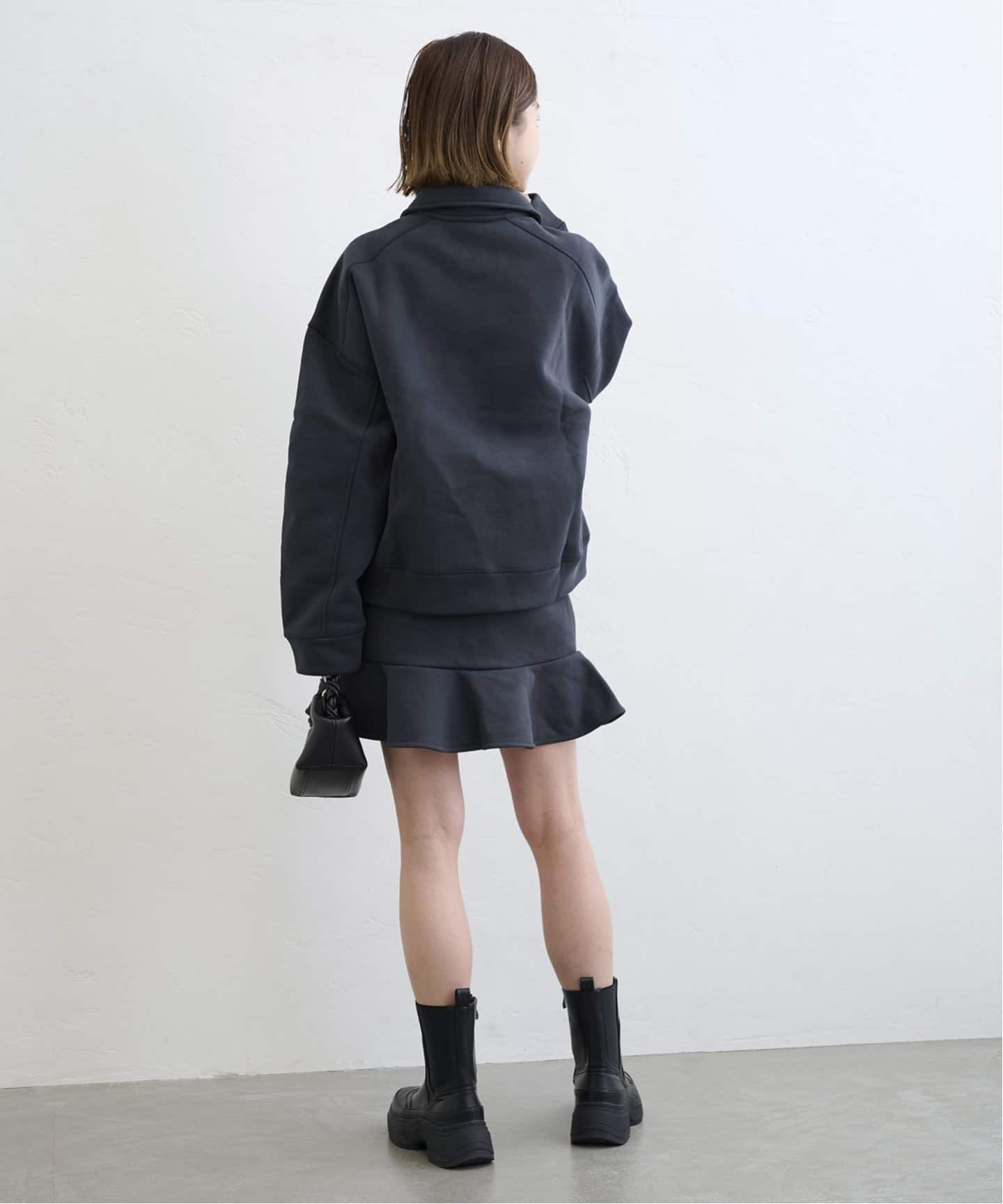 GANNI/ ガニー Heavy Fleece Drop Shoulder Polo（スウェット）｜U by