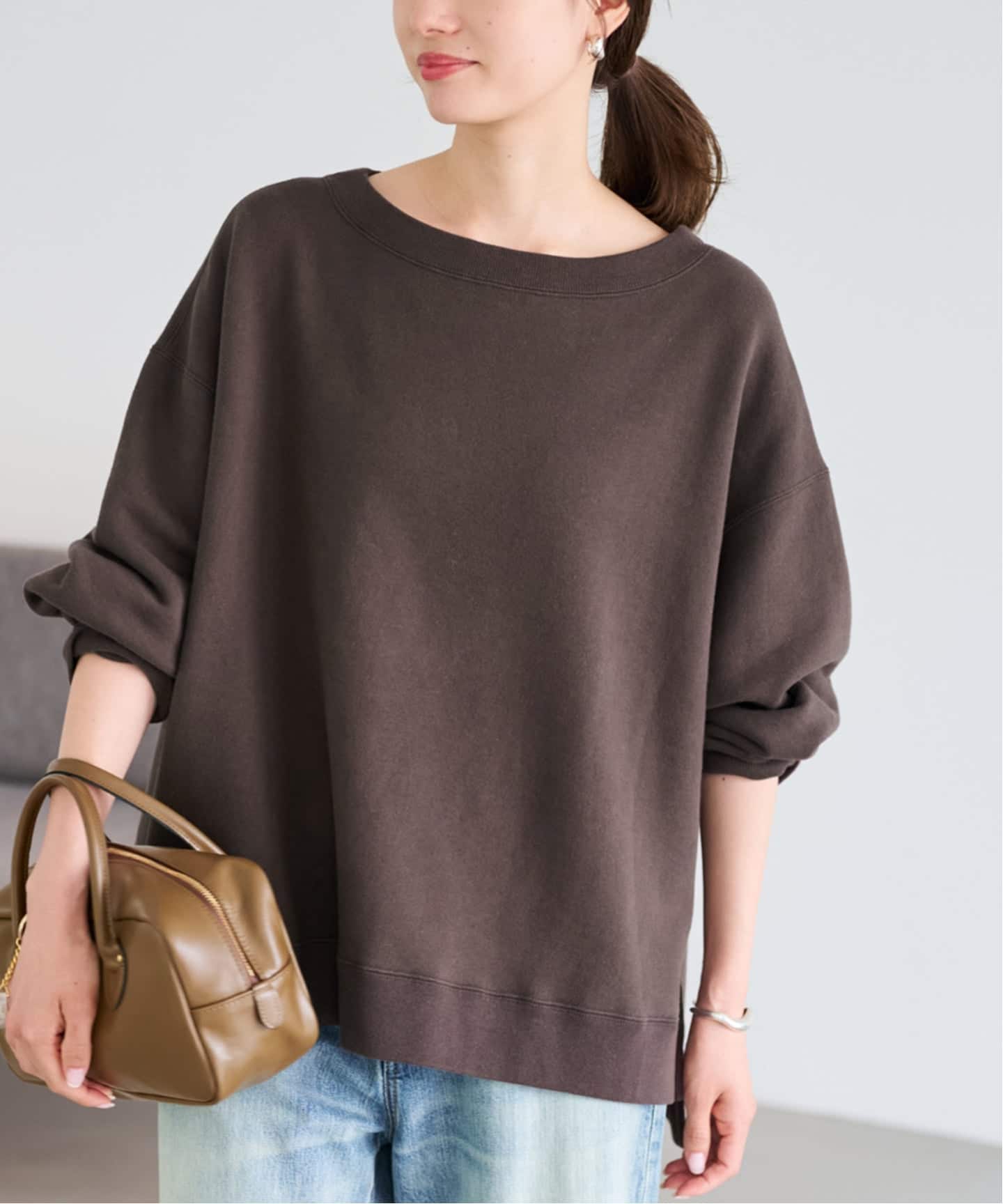 ≪一部カラーWEB限定 / 追加≫ボートネックワイドスウェット 3