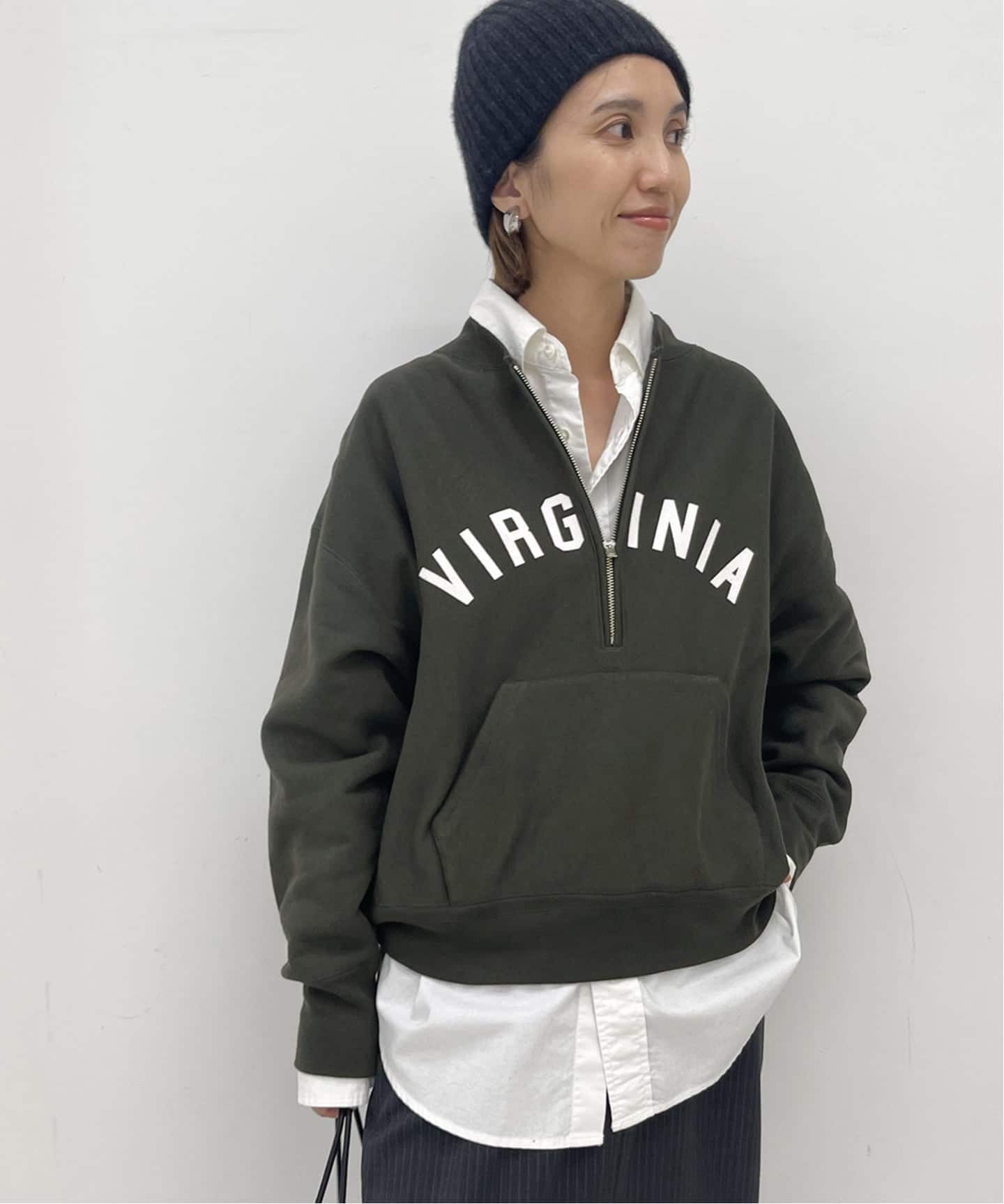 Champion/チャンピオン 別注REVERSE WEAVE11.5OZロゴハーフジップ