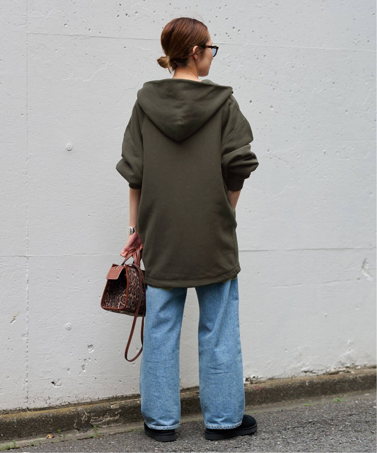 Champion 別注REVERSE WEAVE11.5OZフードハーフジップドロストプル