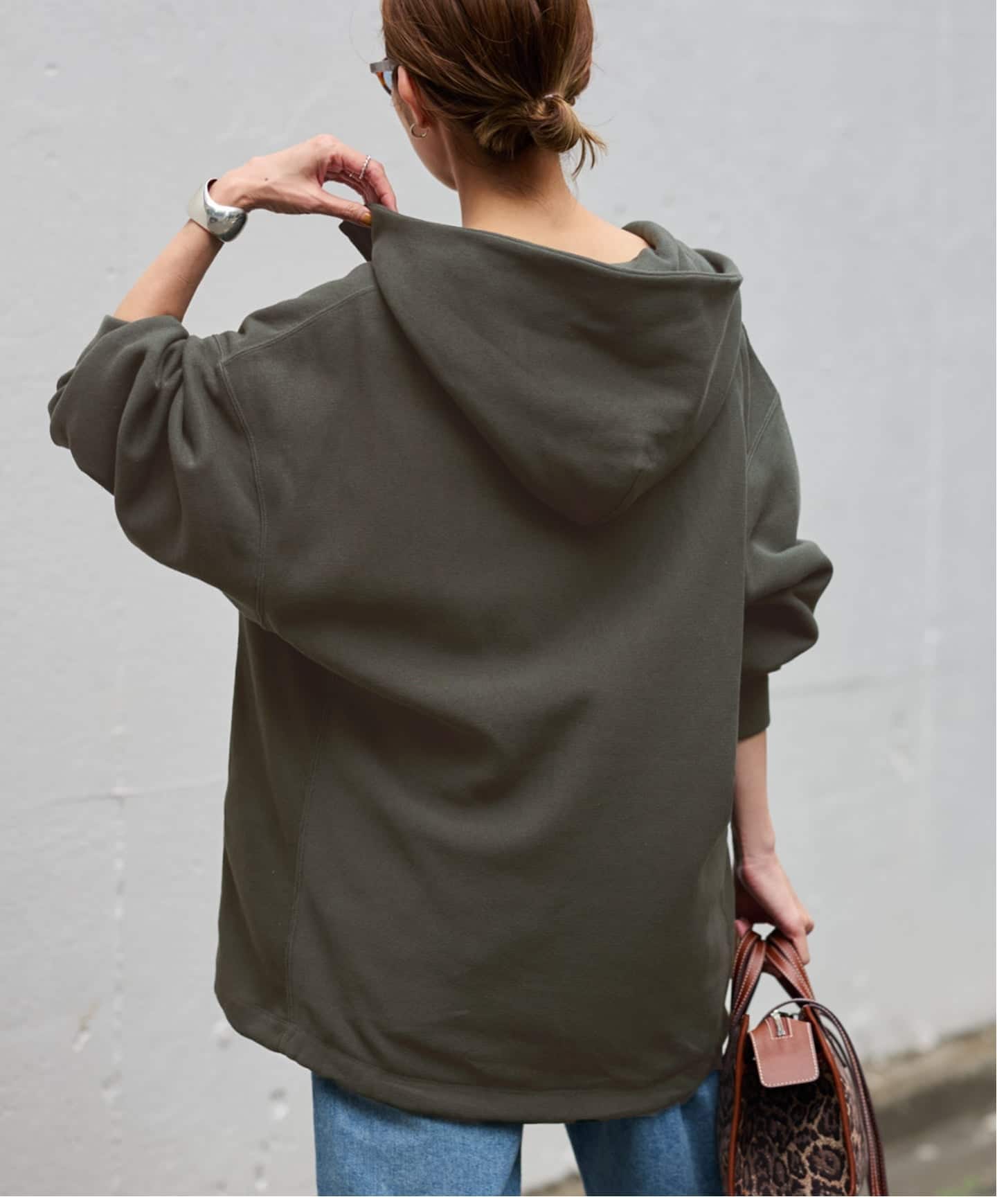 Champion 別注REVERSE WEAVE11.5OZフードハーフジップドロストプル