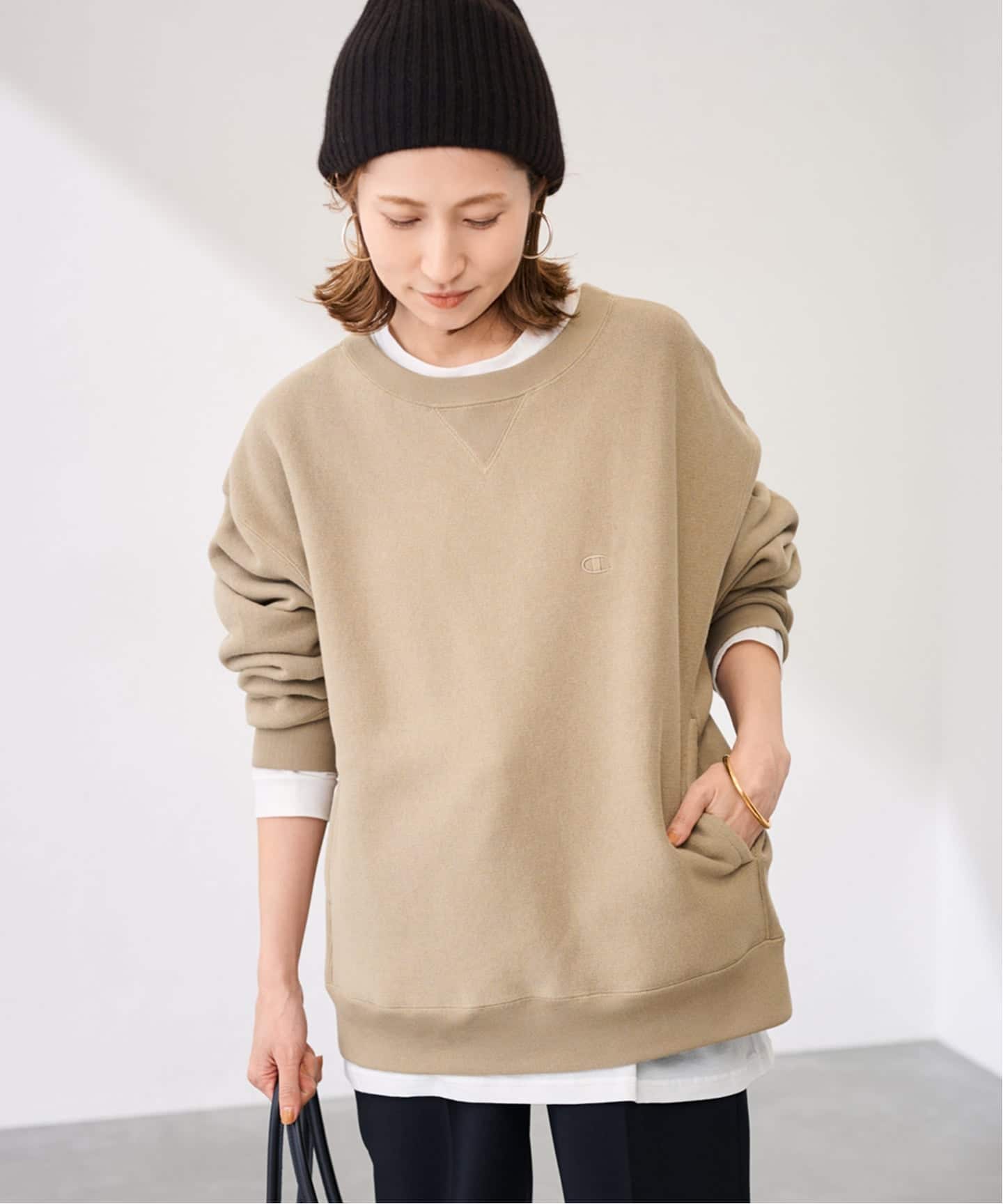 Champion 別注製品染めREVERSE WEAVEポケット（スウェット