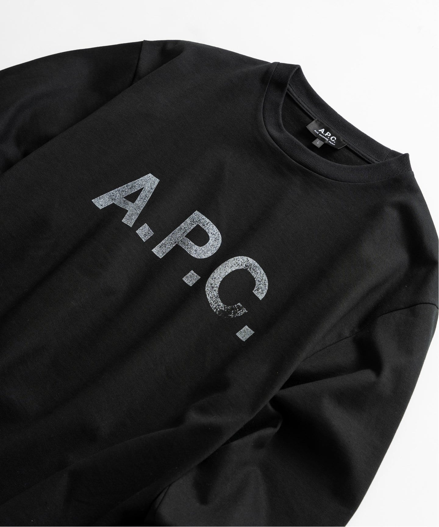 A.P.C. (アーペーセー) 別注 ロゴプリント スウェットライク ロング