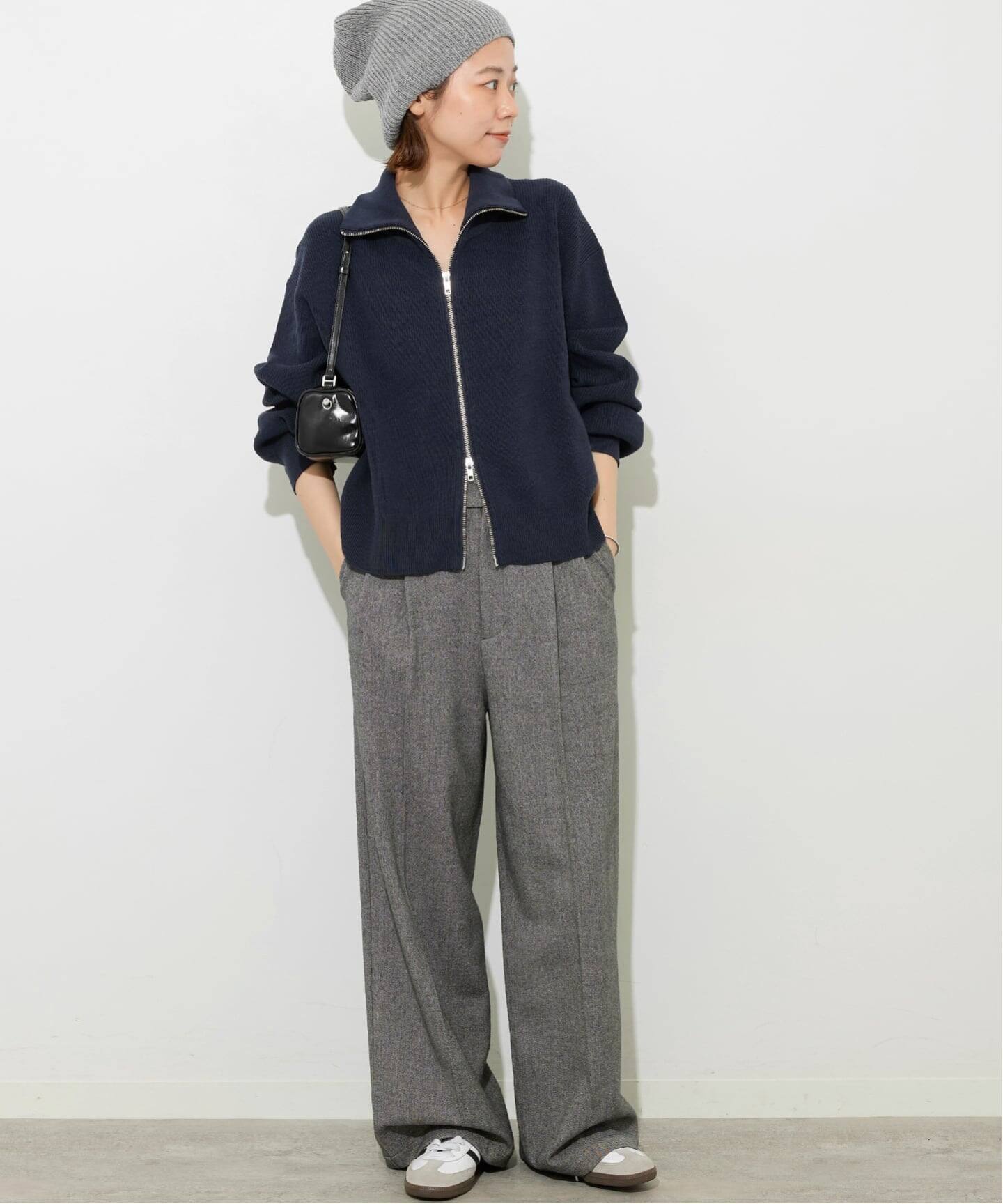 WEB限定追加2》ダブルジップニットカーディガン（カーディガン