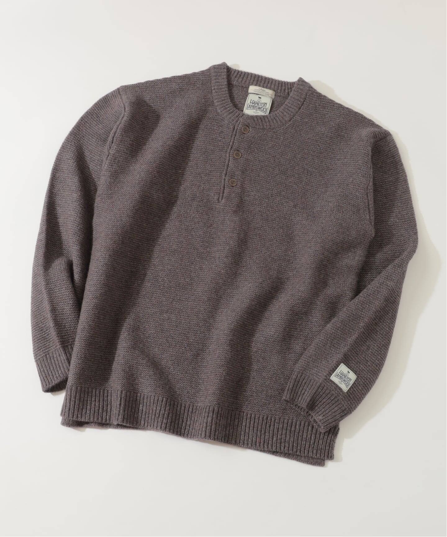 ハミルトン ウール ガーター ヘンリーネック（ニット／セーター