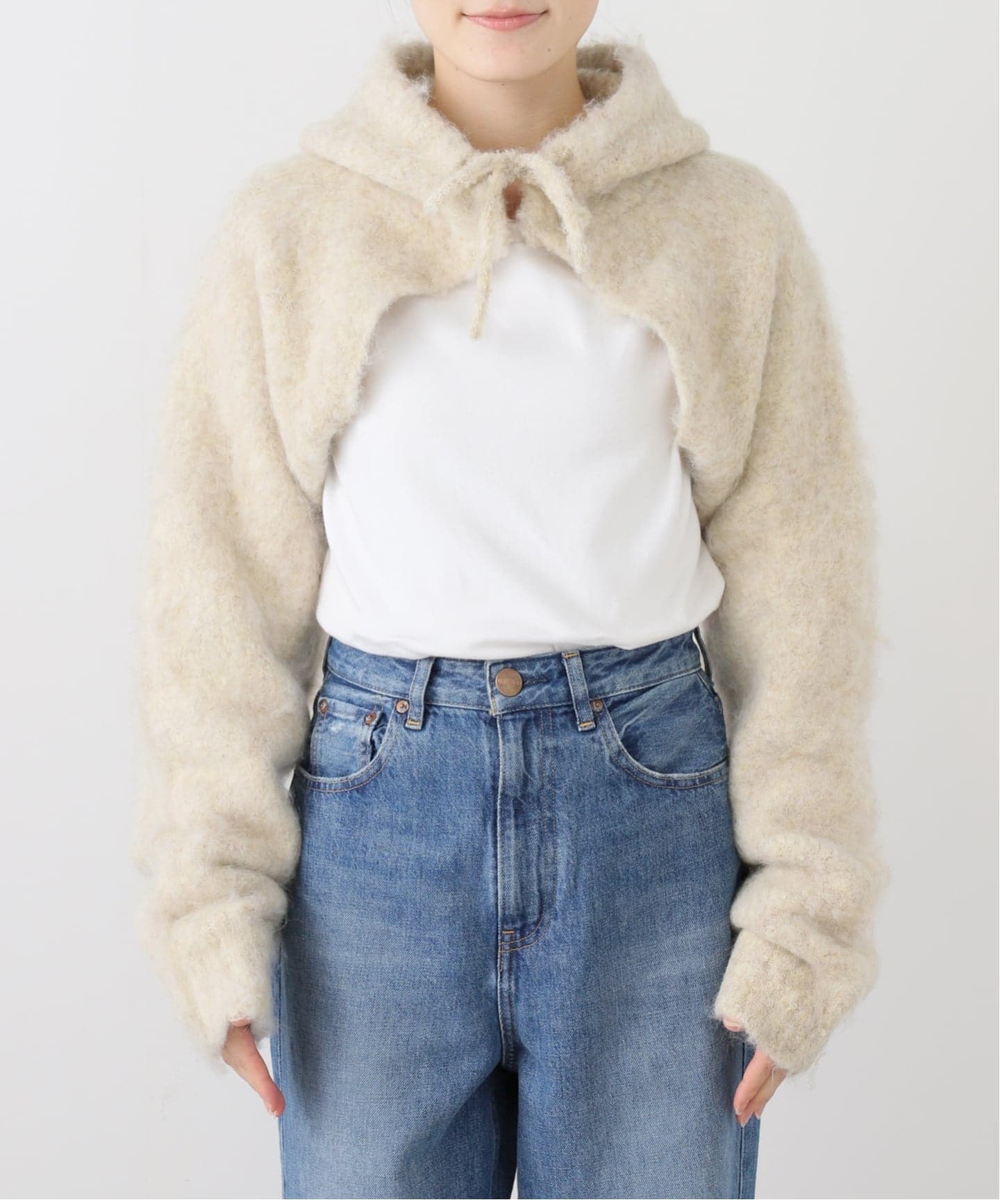 VIAVANDA/ヴィアヴァンダ】2WAY HOODED MUFFLER KNIT（マフラー