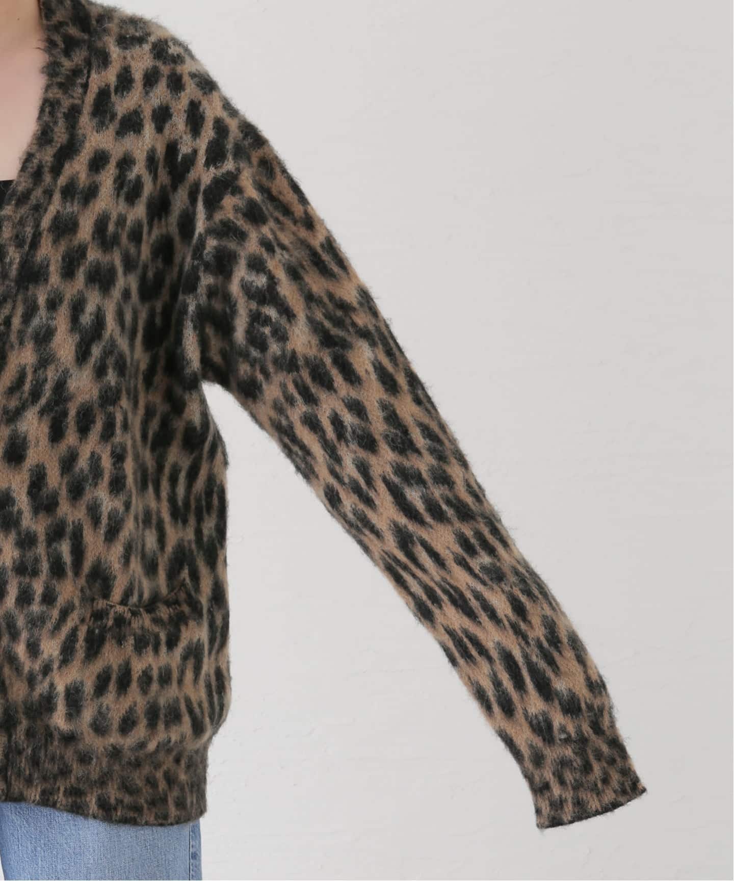 LANEUS/ラネウス】 LEOPARD CARDIGAN（ニット／セーター）｜L