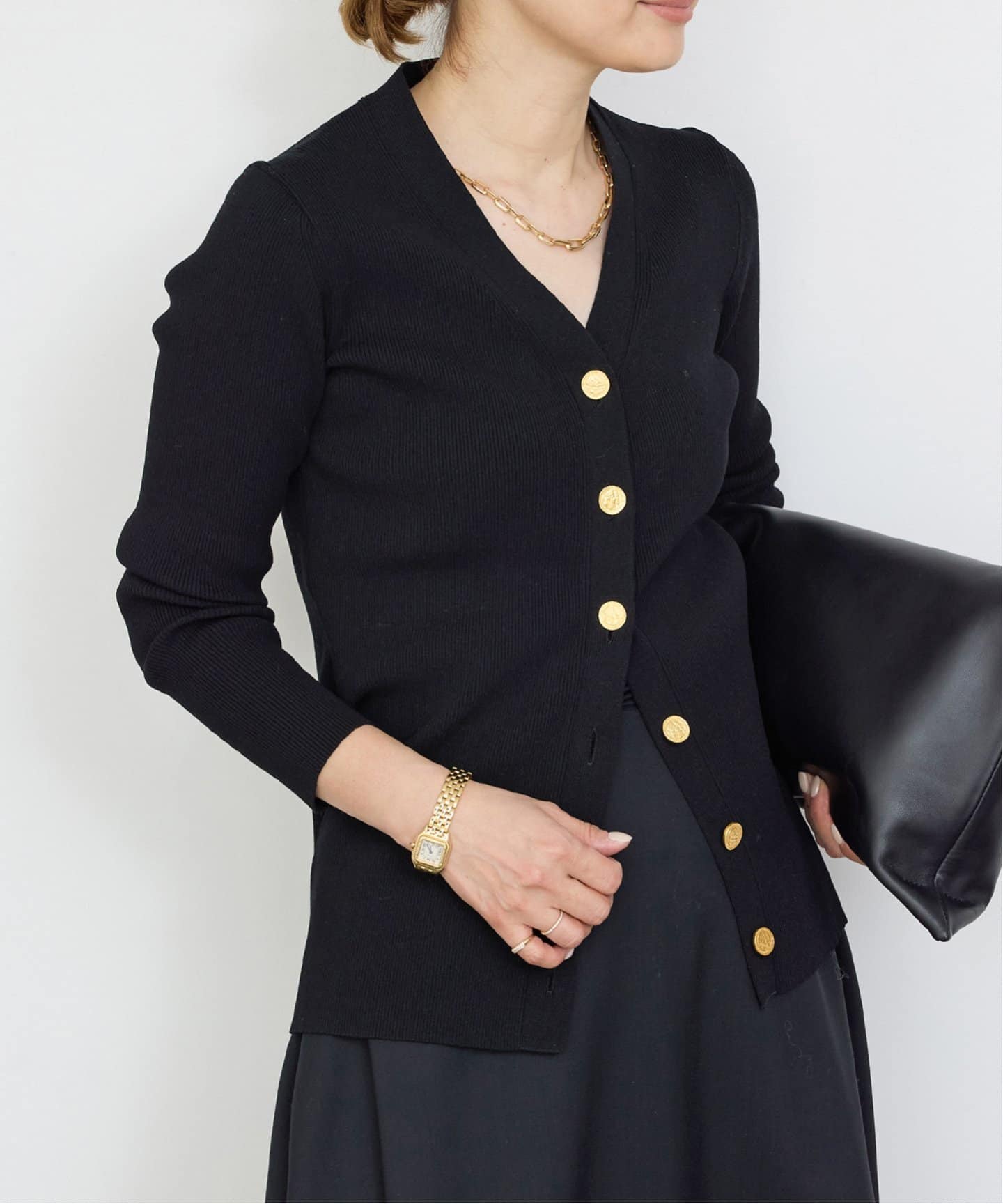 追加 *DINER RIB Vネックカーディガン（カーディガン）｜Deuxieme