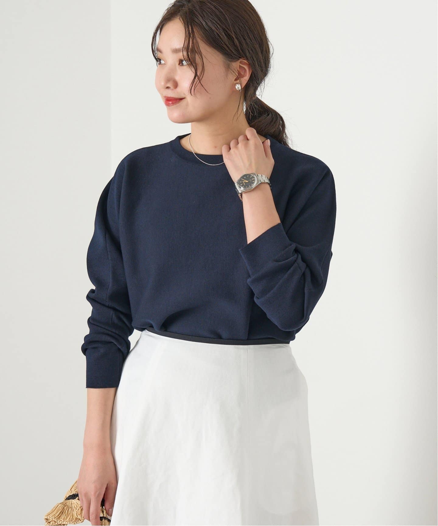 ファインコットンスムースプルオーバー（ニット／セーター）｜IENA