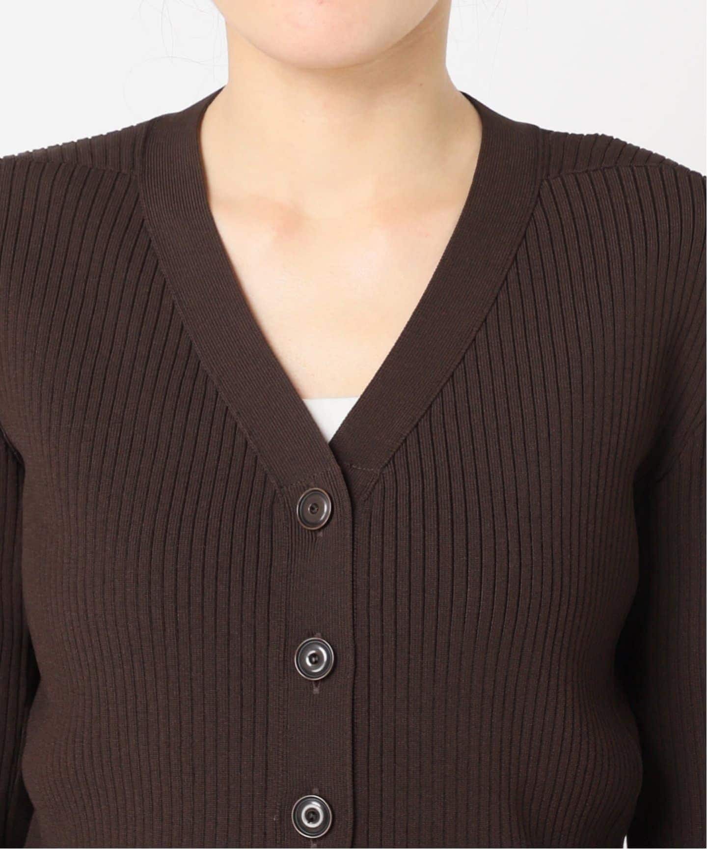 追加》R'IAM RIBシェイプカーディガン（カーディガン）｜Plage