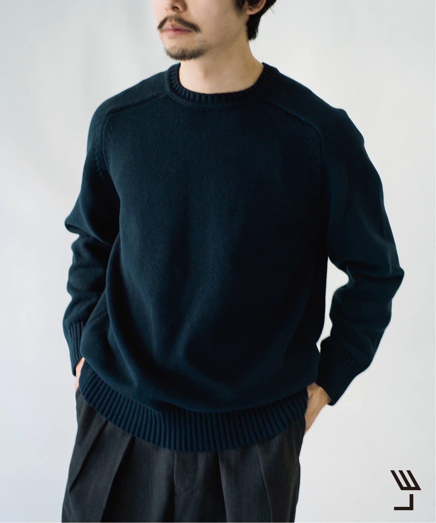 LE / エルイー】コットン クルー ニット（ニット／セーター）｜L
