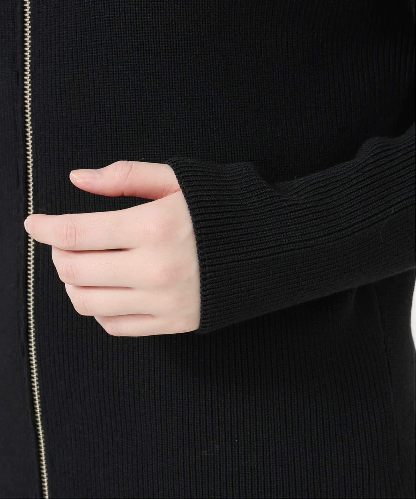 WEB限定追加》フロントジップボートネックニット（ニット／セーター