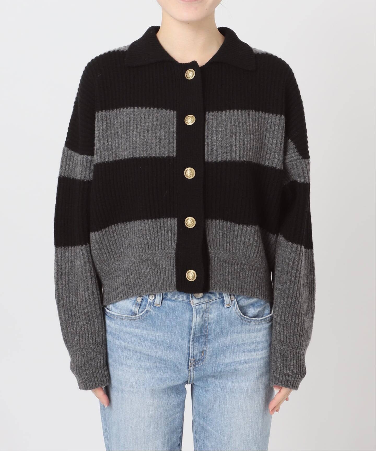 ラガーボーダーニットカーディガン（カーディガン）｜Spick and Span