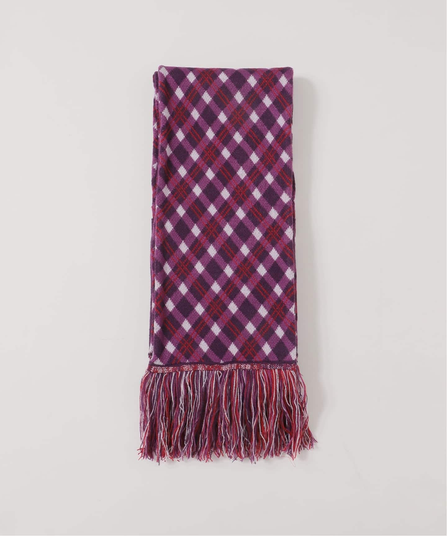 SOL soonerorlater / スーナーオアレイター EX PLAID KNIT SCARF