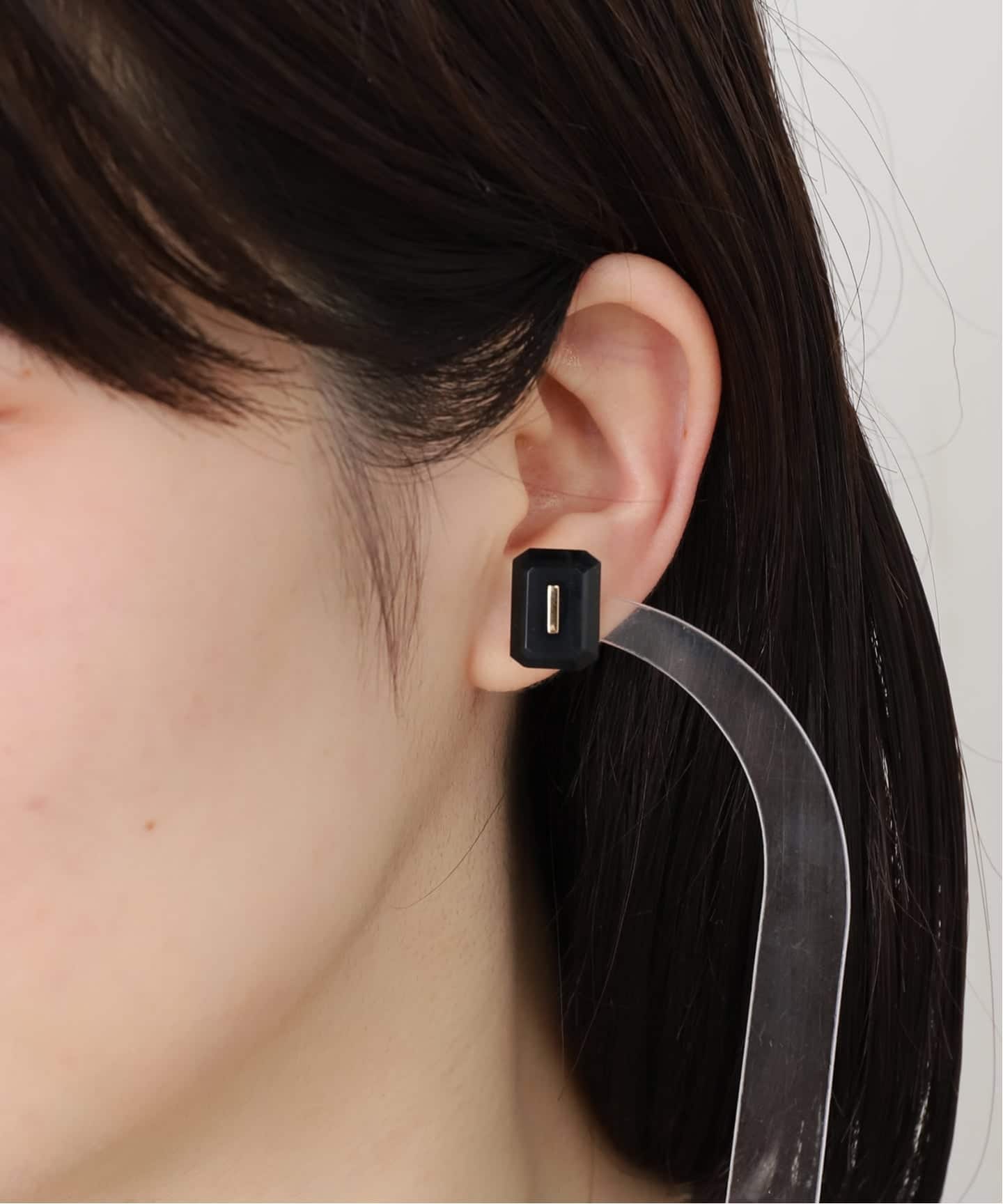 HIROTAKA/ヒロタカ】Bird of P Rectangle Stud Blue T：ピアス（片耳用