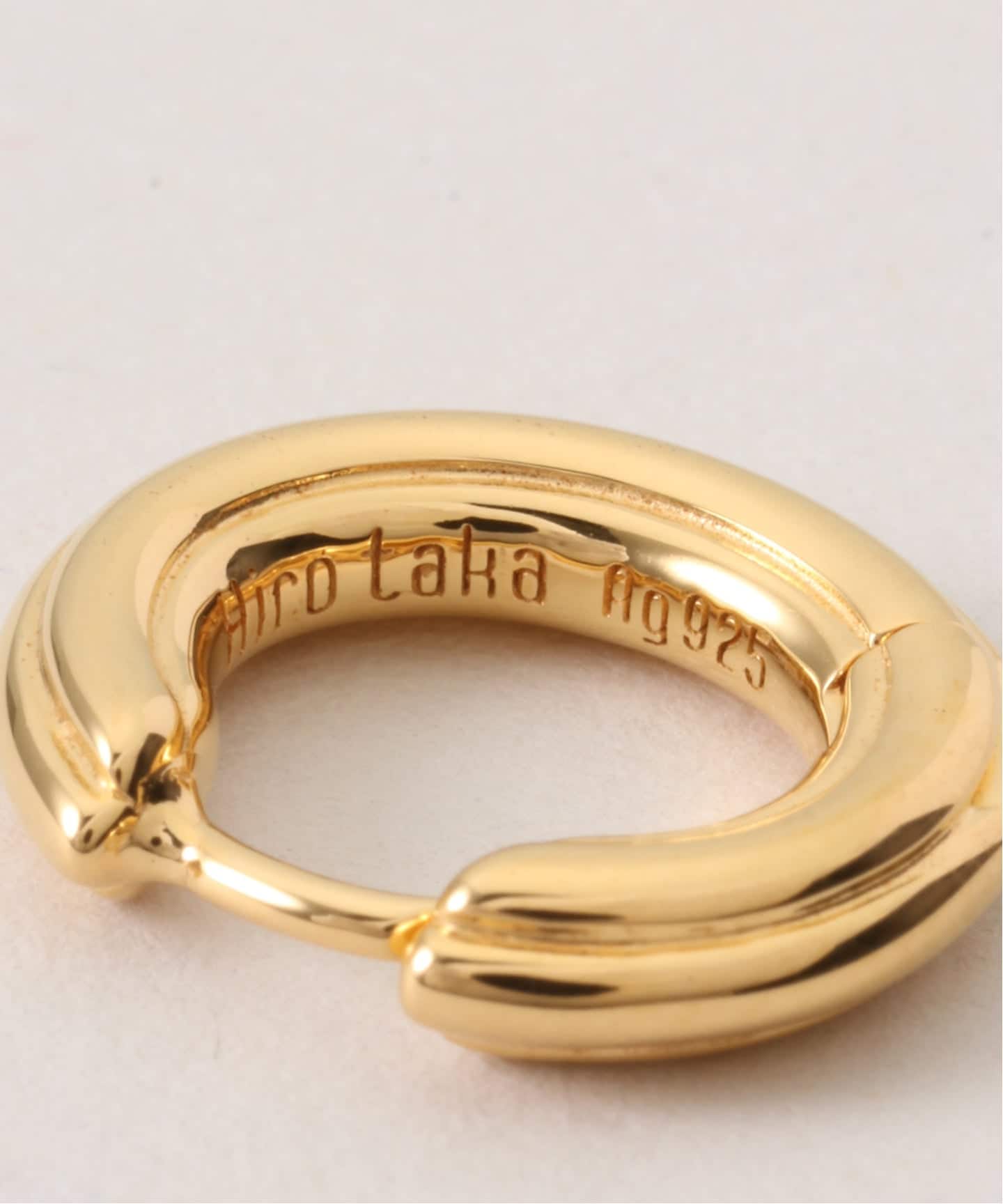 HIROTAKA/ヒロタカ】Sand Dune Oval Hoop Earring S：ピアス（片耳用