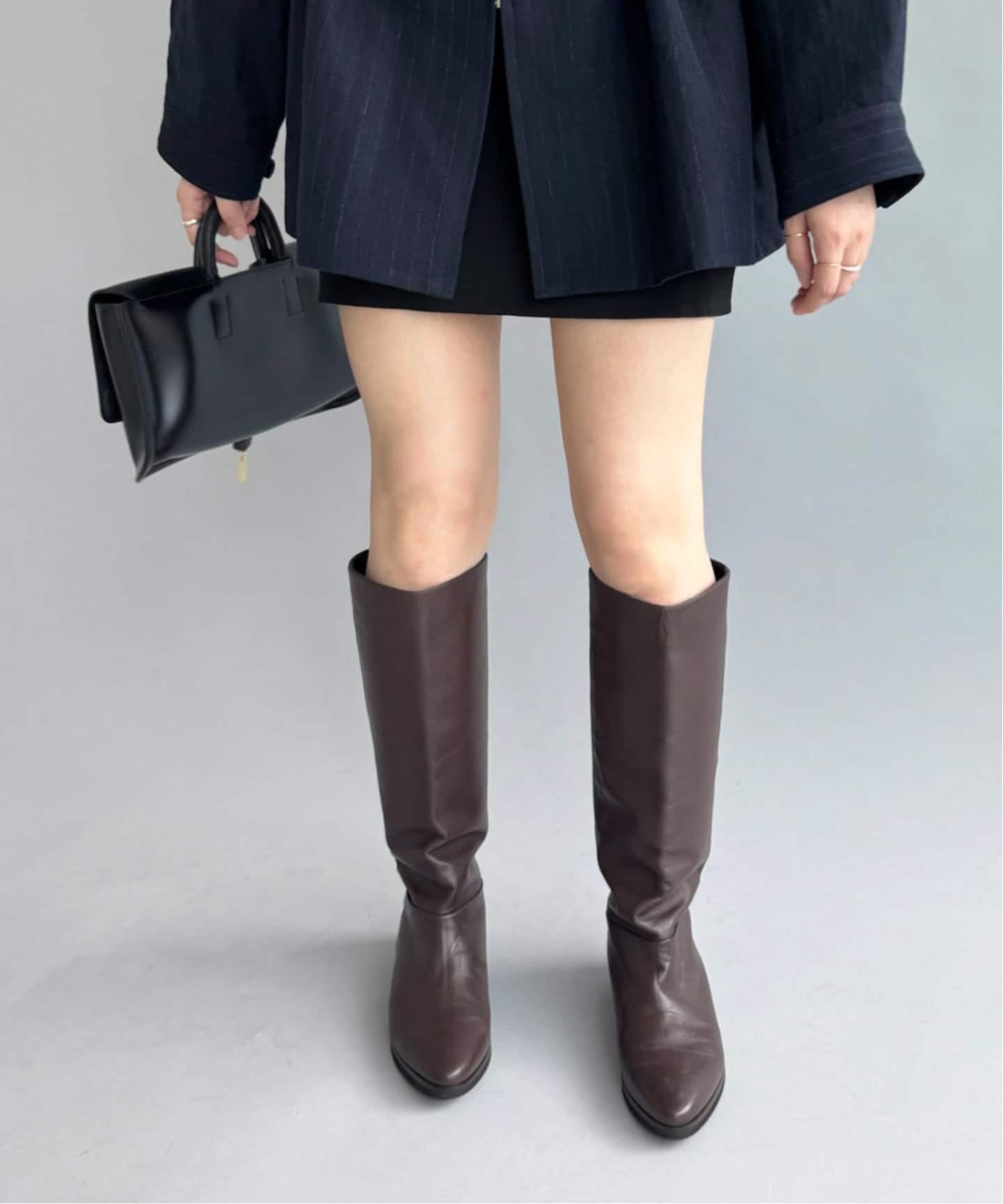 CORSO ROMA 9/コルソローマノーヴェ】ブラウンロングブーツ（その他