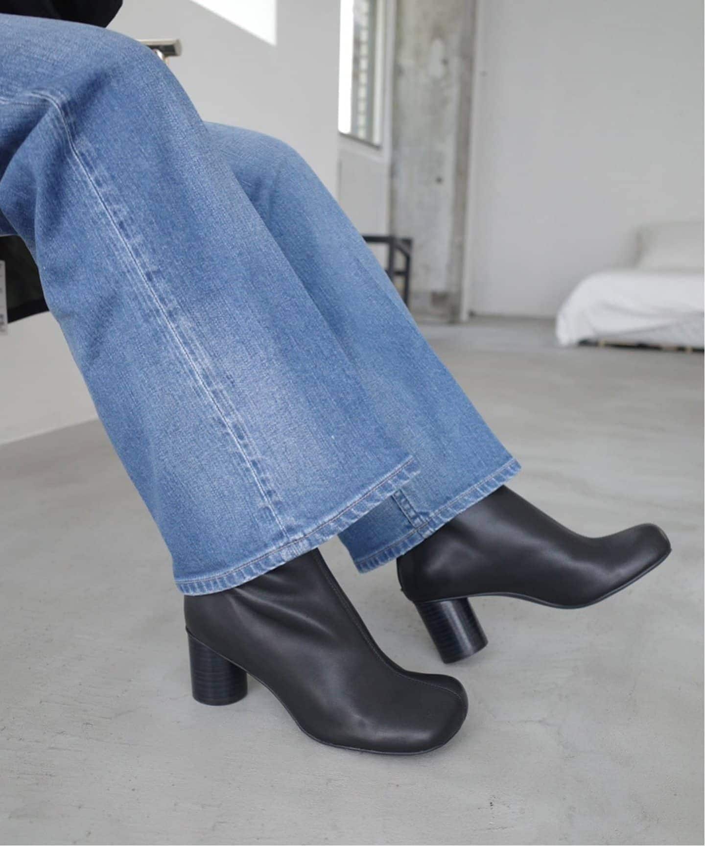 WEB限定サイズあり/追加》SLOBE スクエアトゥショートブーツ（ブーティ