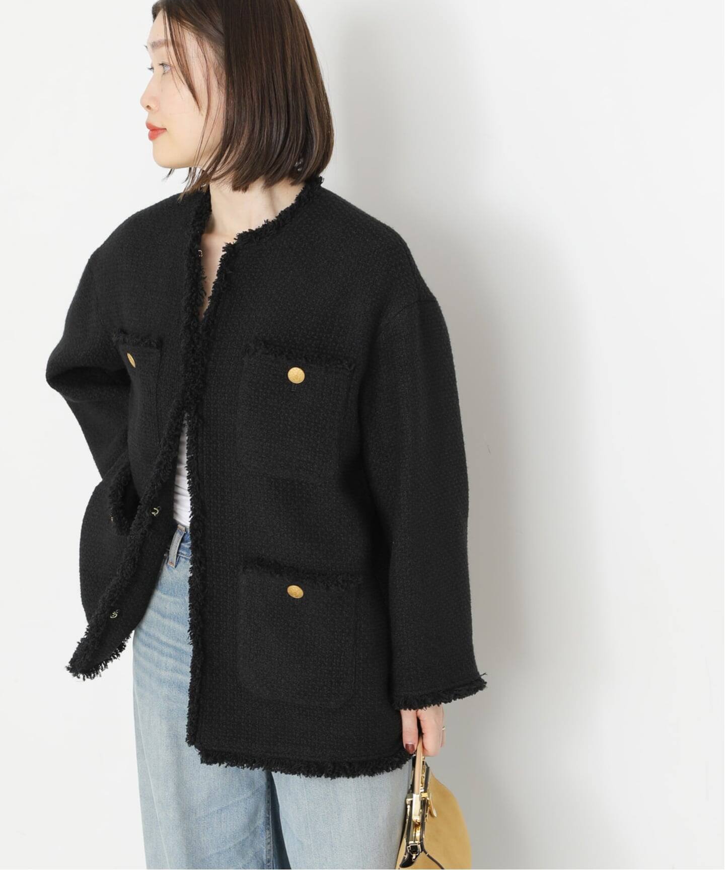 GIOLICAツイードBIGジャケット（ノーカラージャケット）｜JOURNAL