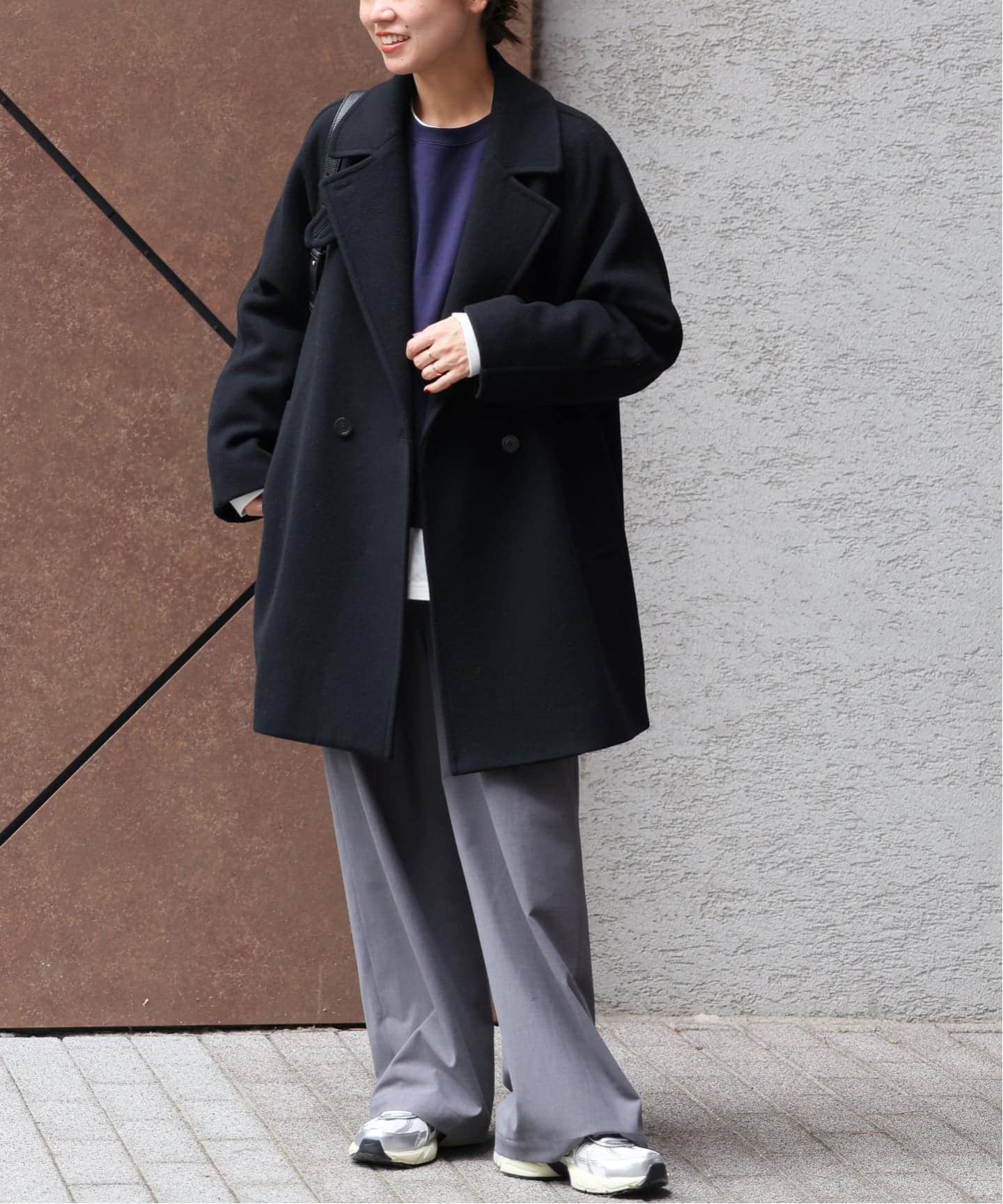 WEB限定追加》尾州ウールモッサWブレストハーフコート（その他ブルゾン