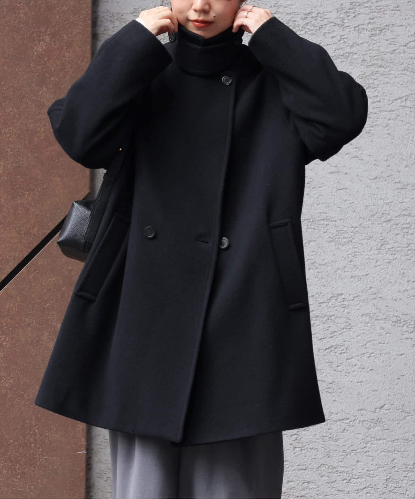 WEB限定追加》尾州ウールモッサWブレストハーフコート（その他ブルゾン