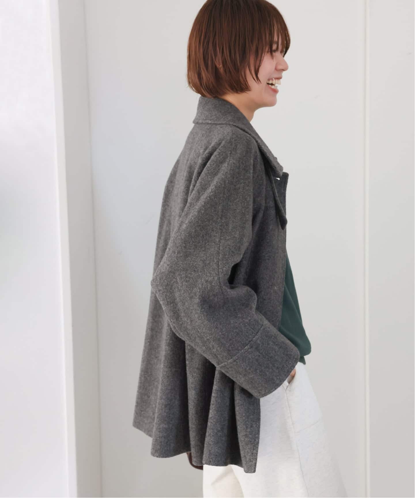 追加》尾州ウールスーパー100Aラインコート（ステンカラーコート