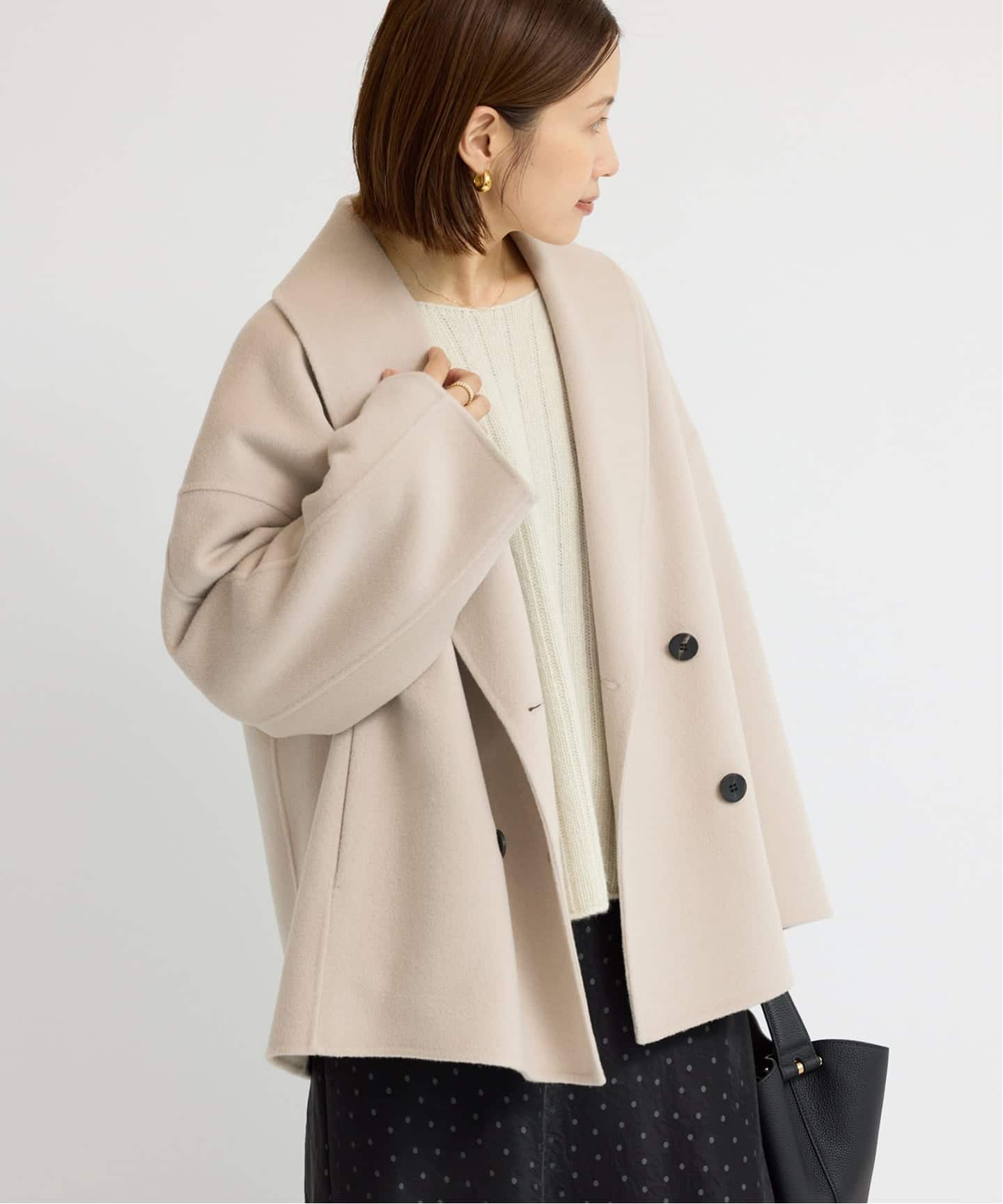 追加2》Super160 ショールカラーハーフコート（その他ブルゾン