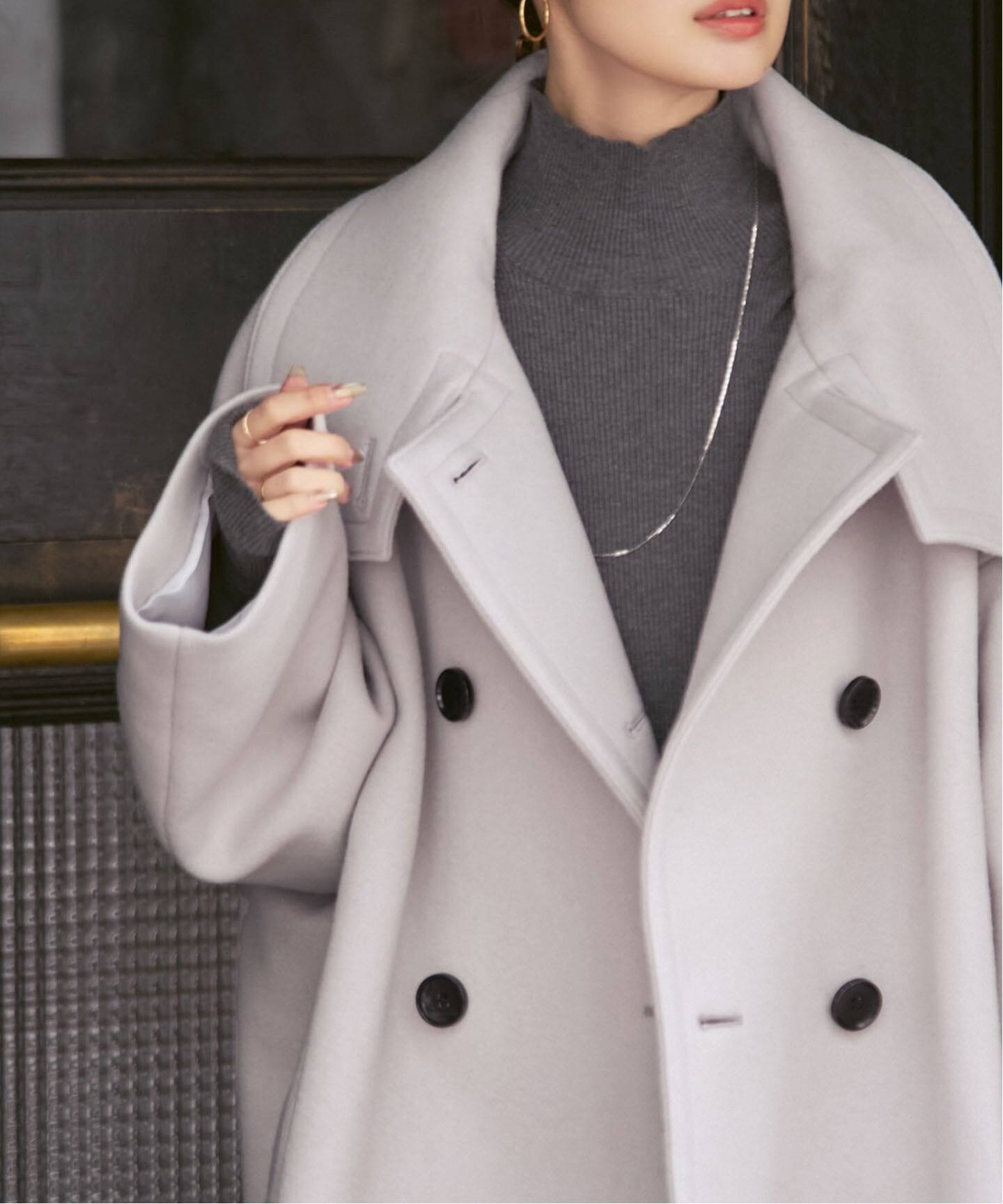 追加・WEB限定カラー》スタンドカラーオーバーコート（その他ブルゾン