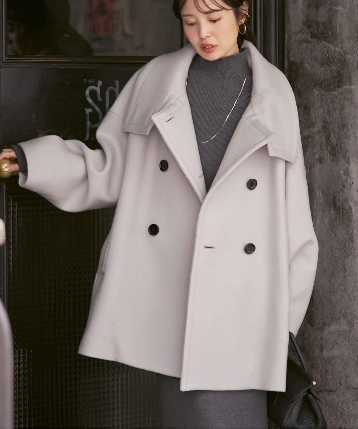 追加・WEB限定カラー》スタンドカラーオーバーコート（その他ブルゾン