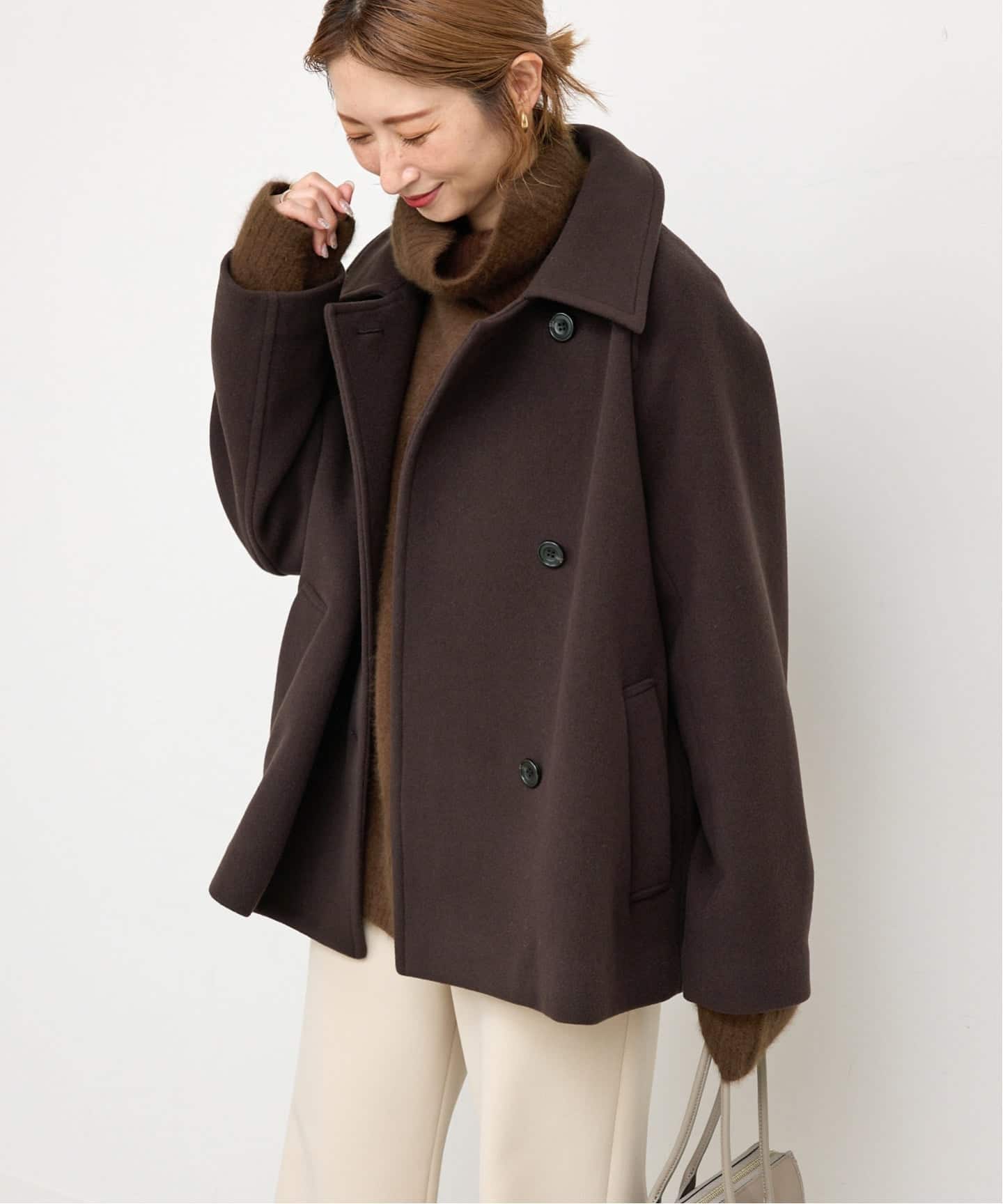 S160スタンドカラーショートコート（その他ブルゾン／アウター